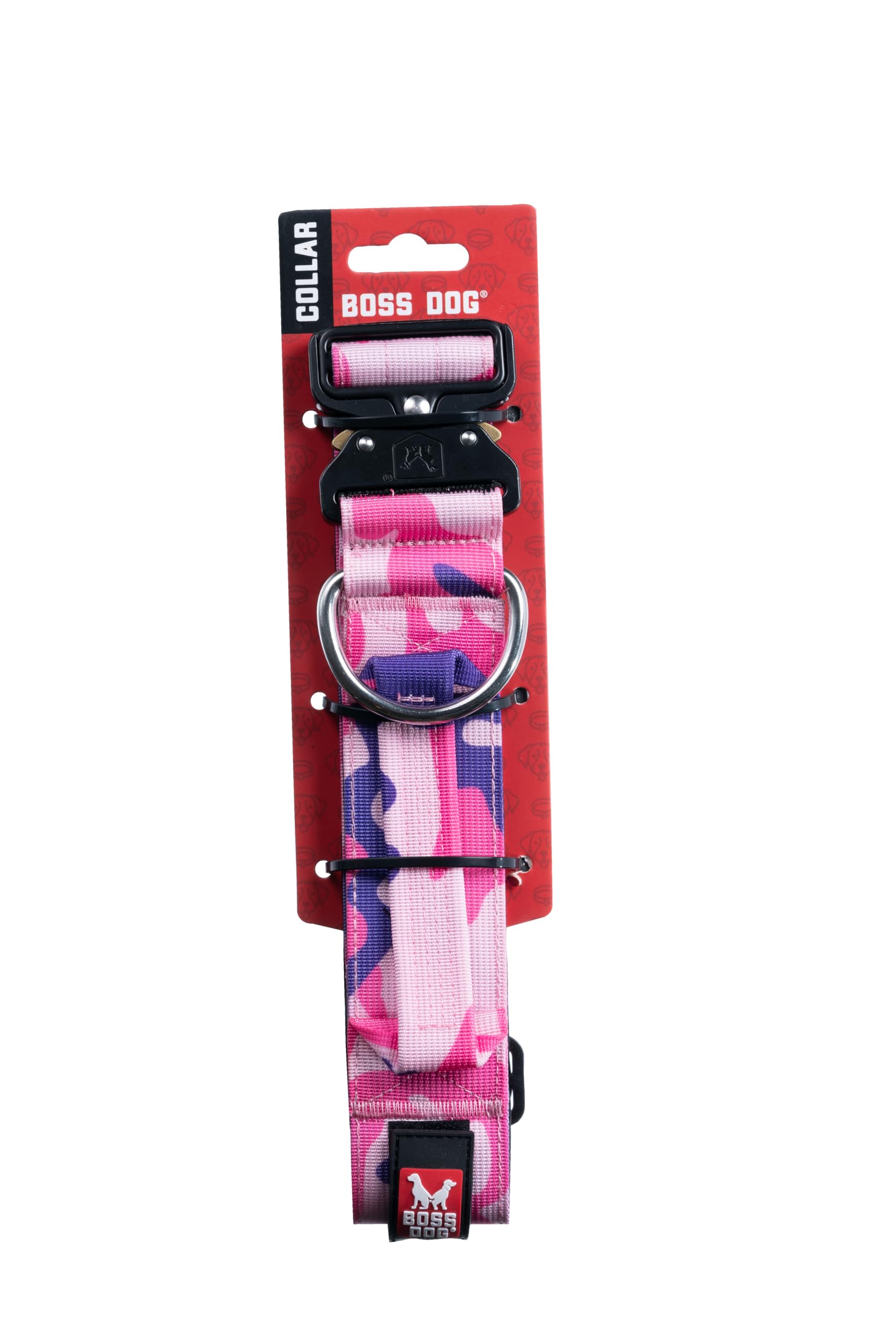 Boss Dog Tactical Collar, Pink Camo, Large
