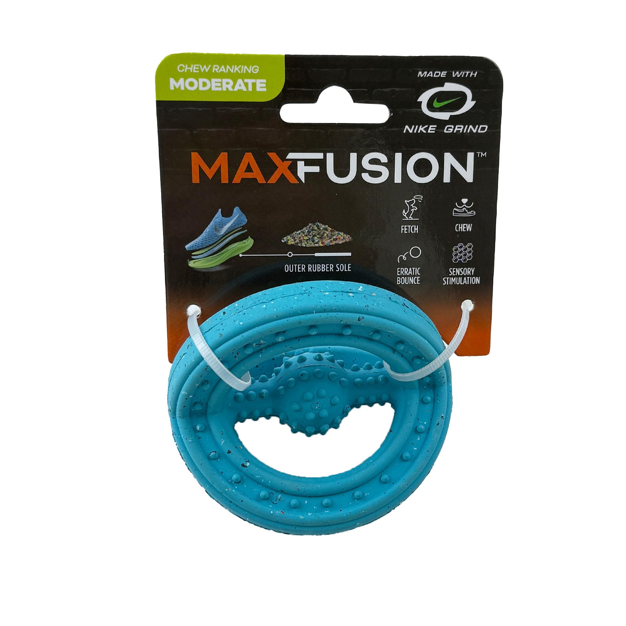 Max Fusion With Nike Grind, Arlee Phoneix Dog Toy, Chew Toy For Play, Fetch, Tug, M
