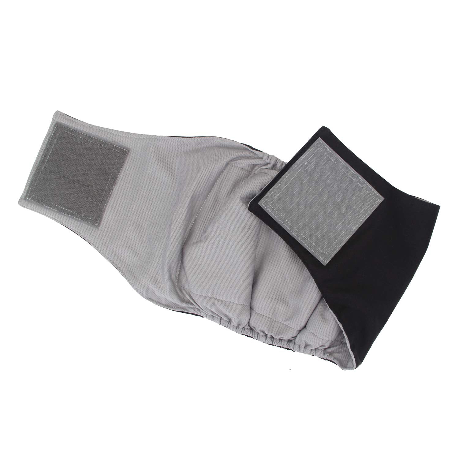 Teamoy 3 Pack Male Dog Diaper Wrap with Gray Lining, Washable Puppy Belly Bands, Super-Absorbent and Comfortable(L1,16-20  Waist