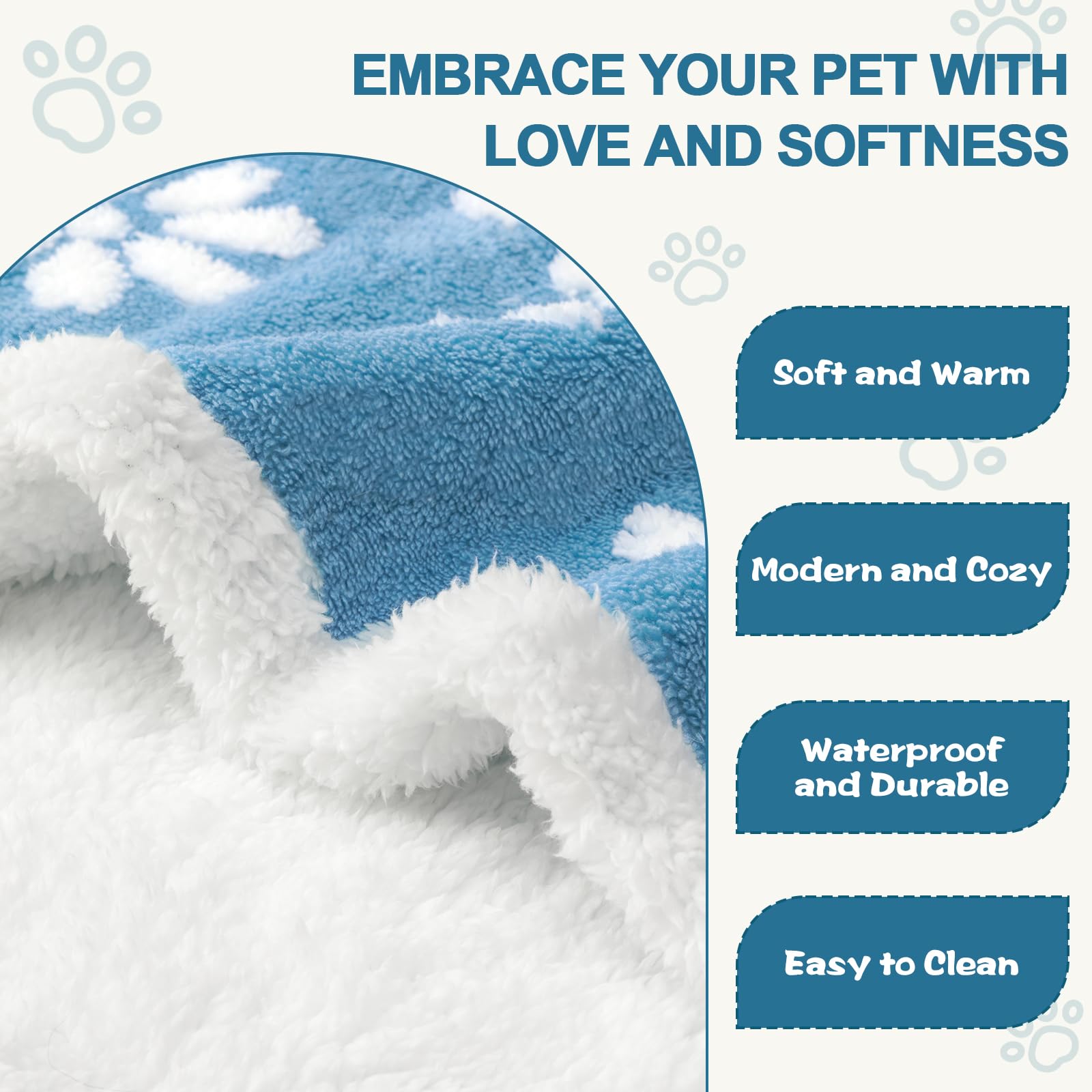 Yaning Waterproof Blanket For Dog Puppy Cat, Cute 3D Textured Flower Dog Blanket For Bed Couch Sofa, Soft Liquid Pee Proof Furni