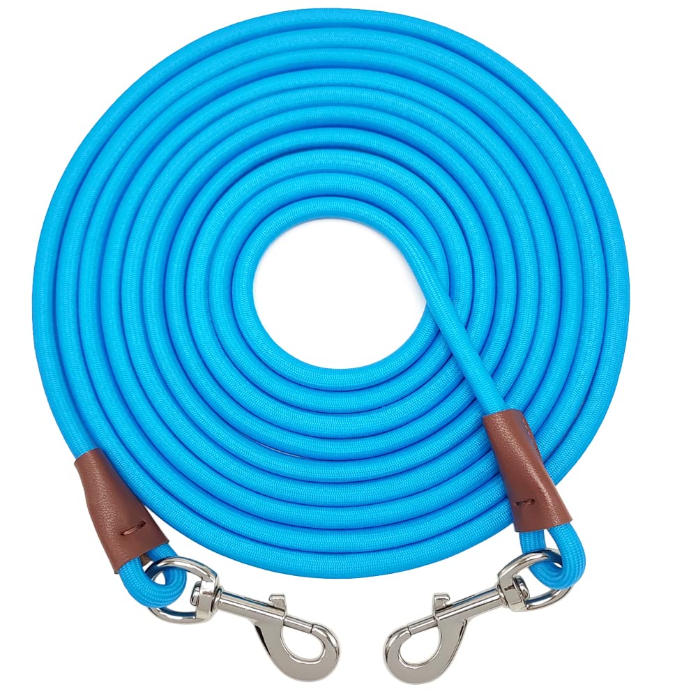 Sepxufore Tie Out Rope Dog Leash, 8/10/ 15/20/ 30 Ft Heavy Duty Nylon Check Cord For Medium Large Dogs Indoor/Outdoor Playing Ca