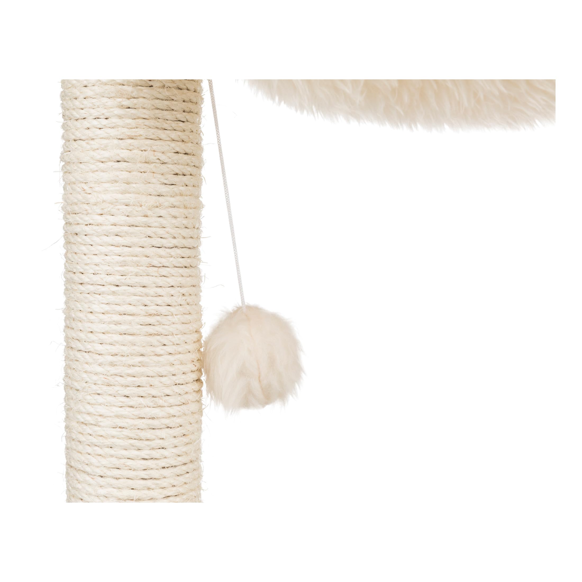 Trixie Baza Scratching Post With Hammock  16'' Base, Cream, Small