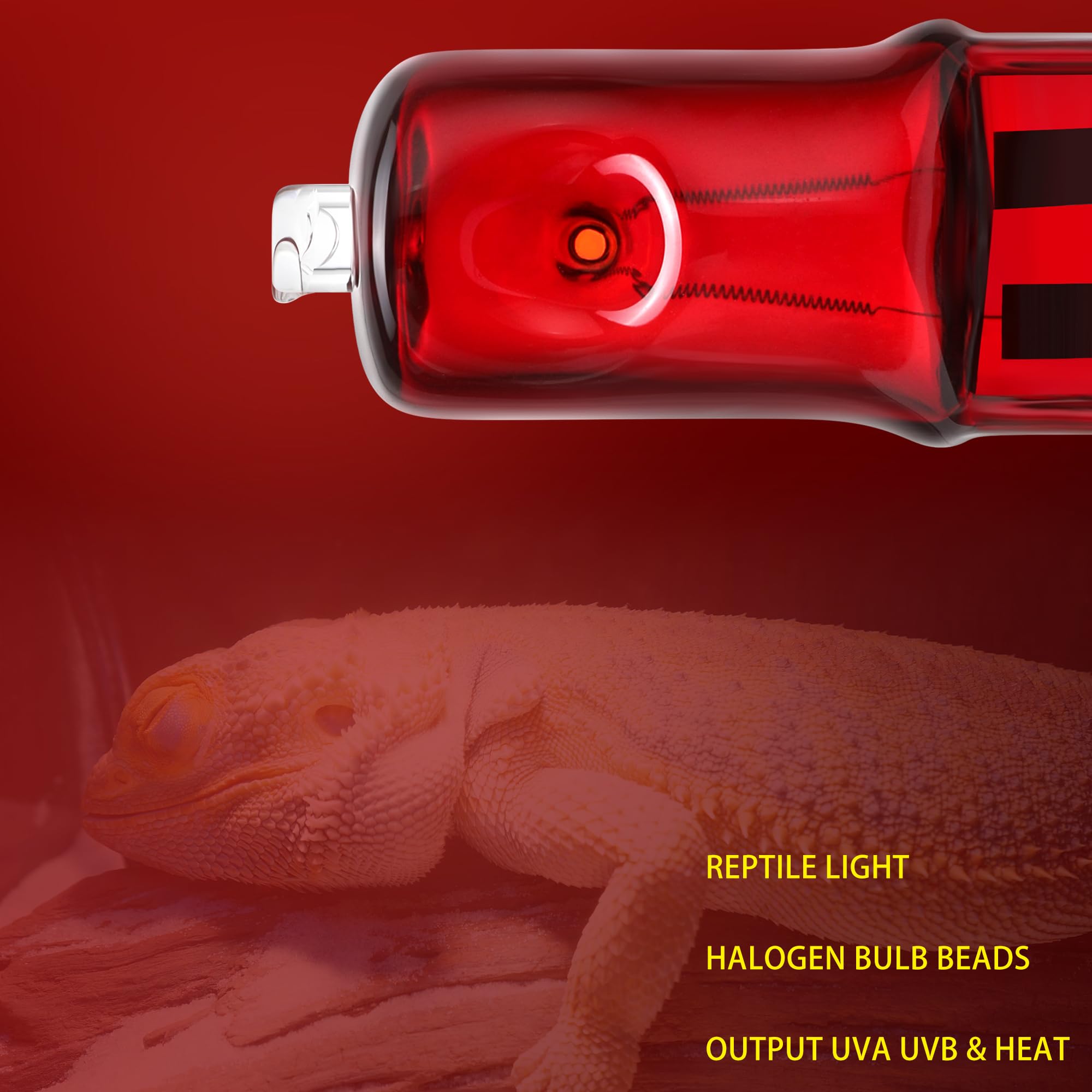 ExoRepti 3 Pack G9 Infrared Heat Lamp Bulbs for Reptile, Dimmable Night Red UVA Reptile Heat Lamp, 2 Pin Base Mini Reptile Light