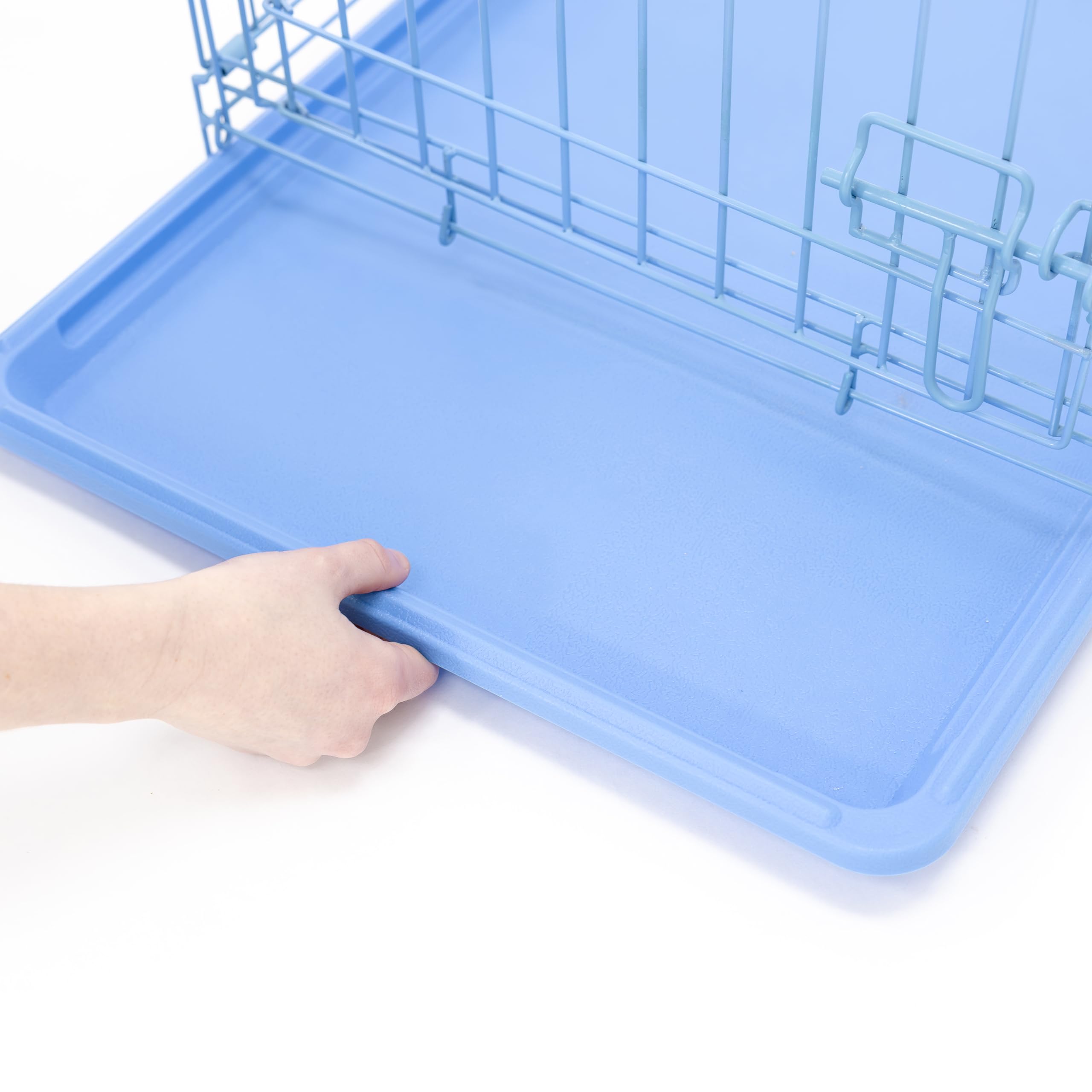 Carlson Blue Compact Metal Dog Crate, Small 24"x18"x20.5", Alloy Steel, Model 6008 DS