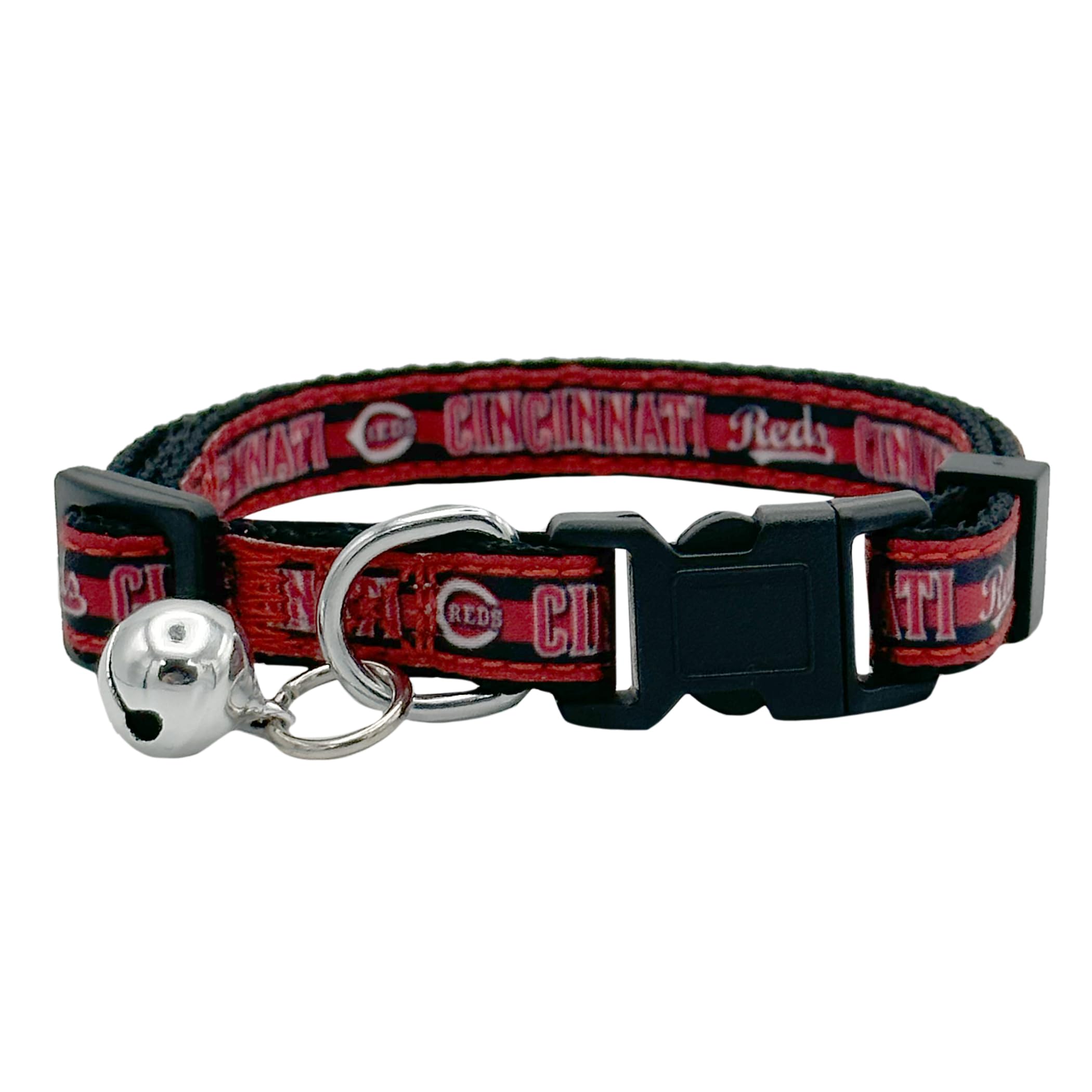 Mlb Cat Collar Cincinnati Reds Satin Cat Collar Baseball Team Collar For Dogs & Cats. A Shiny & Colorful Cat Collar With Ringing