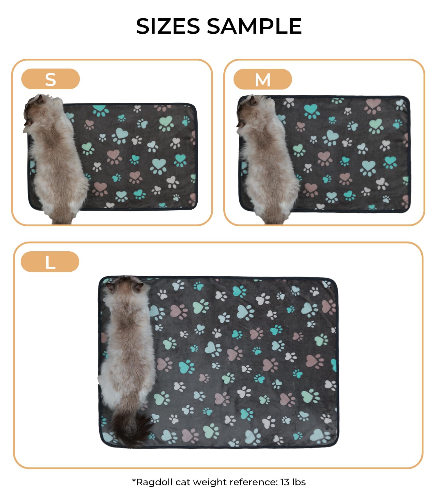 1 Pack 6 Blankets Dog Cat Soft Fluffy Fleece Pet Blanket Warm Cute Print Design Puppy Kitten Blanket Doggy Paw Large(41'X31')