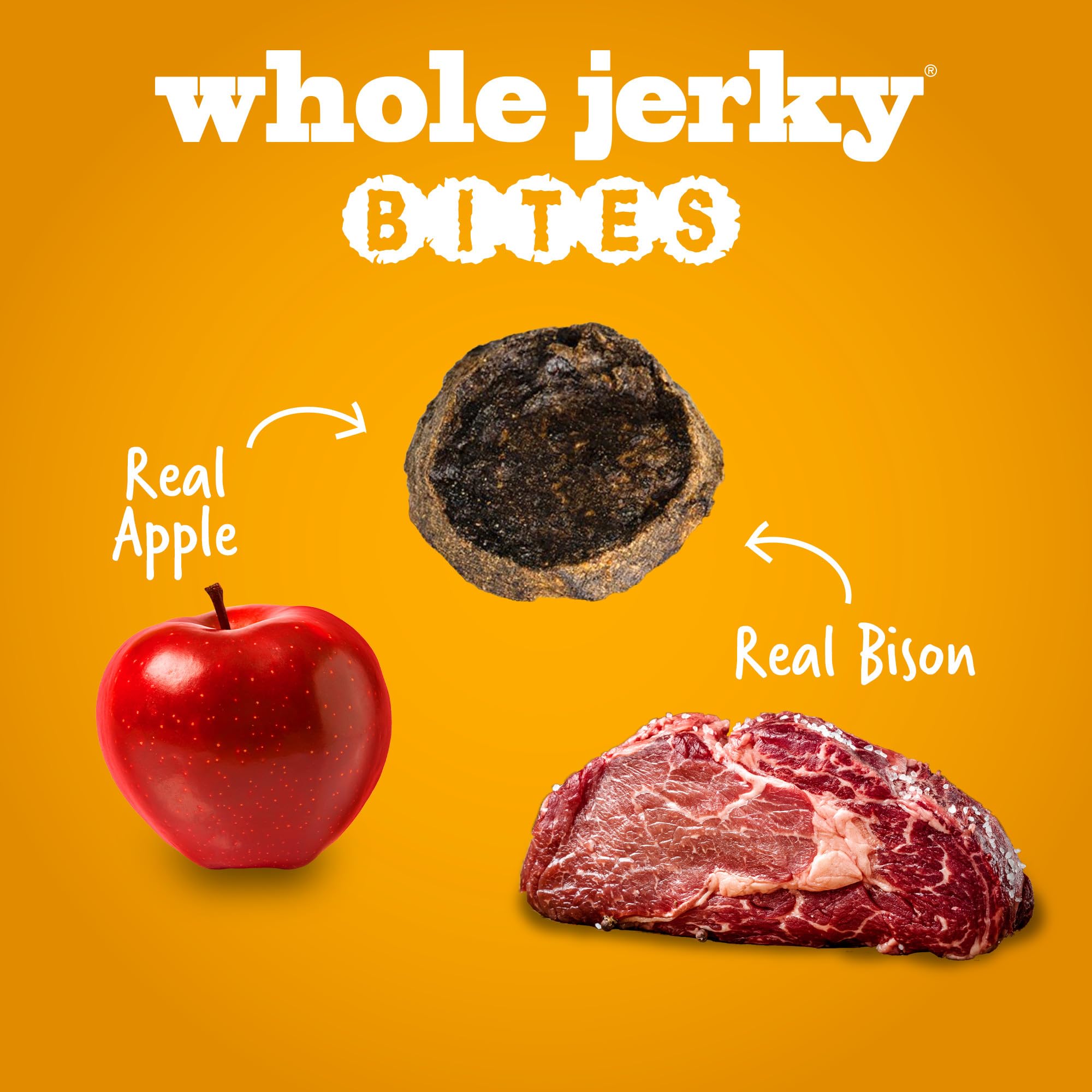 Fruitables Dog Treats - Whole Jerky Bites - Grilled Bison Dog Treats - Healthy Dog Treats - 5 Ounces