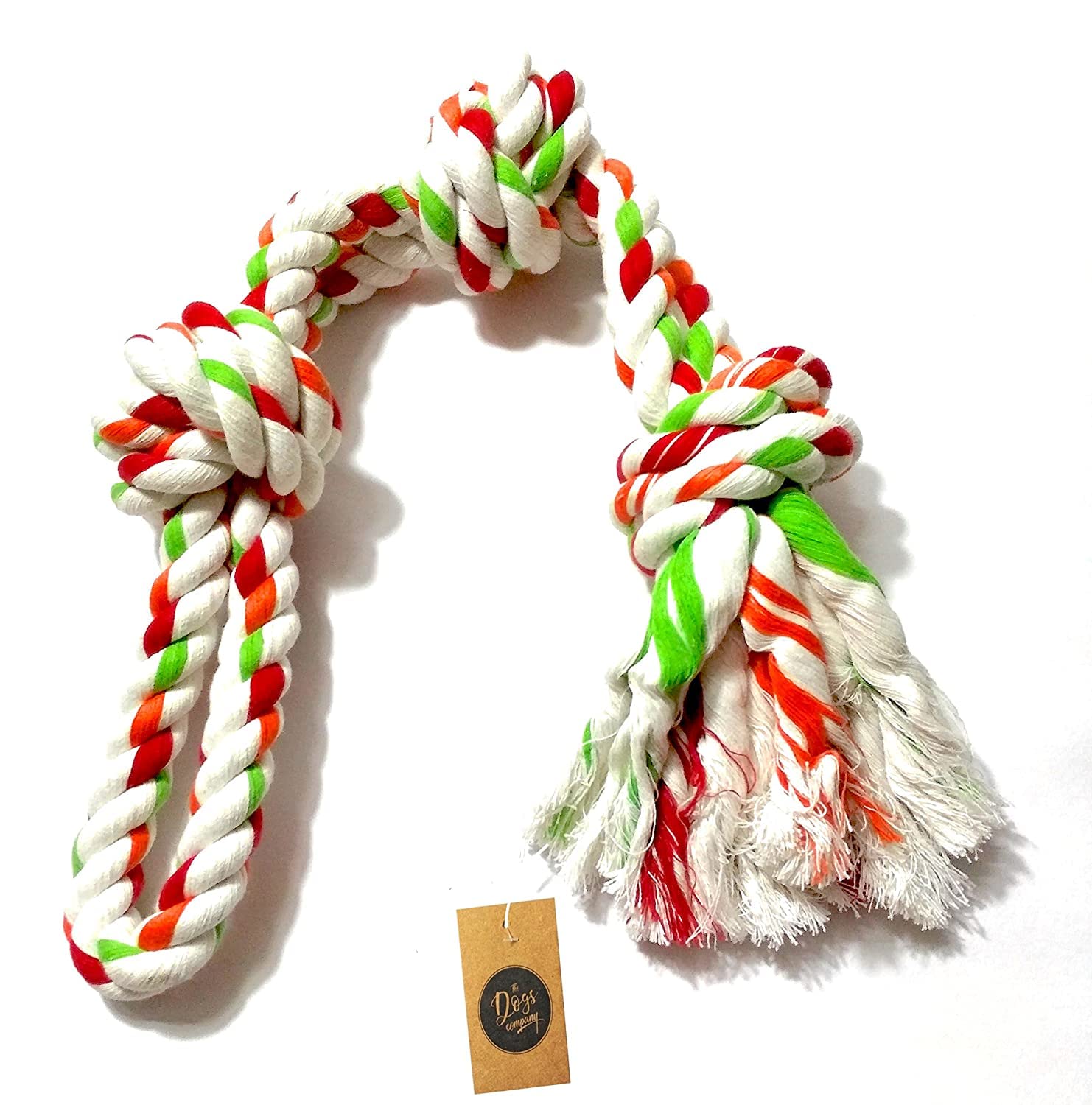 The Pets Company Rope Toys For Dogs, Puppy Chew Teething, Teeth Cleaning & Training, Loop Tug For Large Dogs, 24 Inches