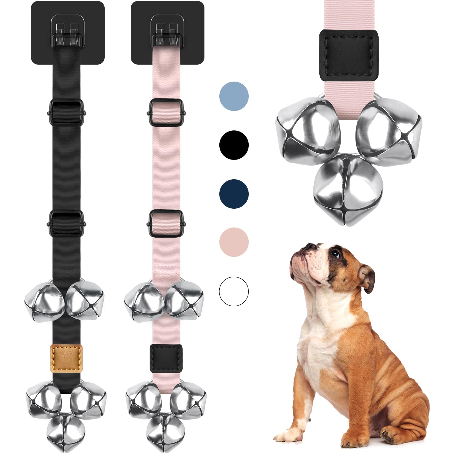 Bluetree 2 Pack Dog Bells To Go Outside Premium Quality Buckle Adjustable Dog Bell Dog Attached To Doorknob Or Anywhere Near The