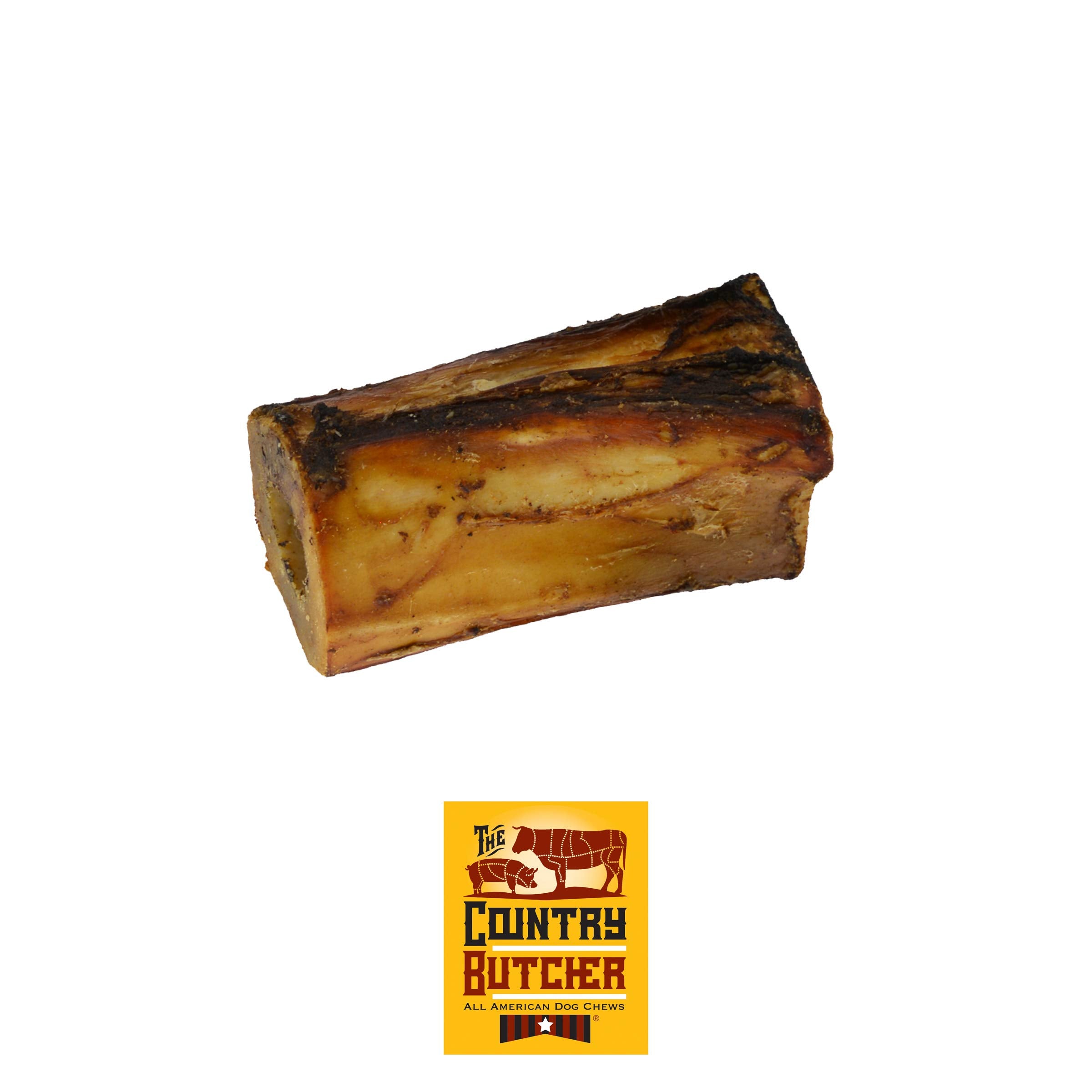 THE COUNTRY BUTCHER 4 Beef Marrow Dog Bones for Aggressive Chewers, Large and Medium Breed Dog Treat, Natural, Tough, Chew Toy, 