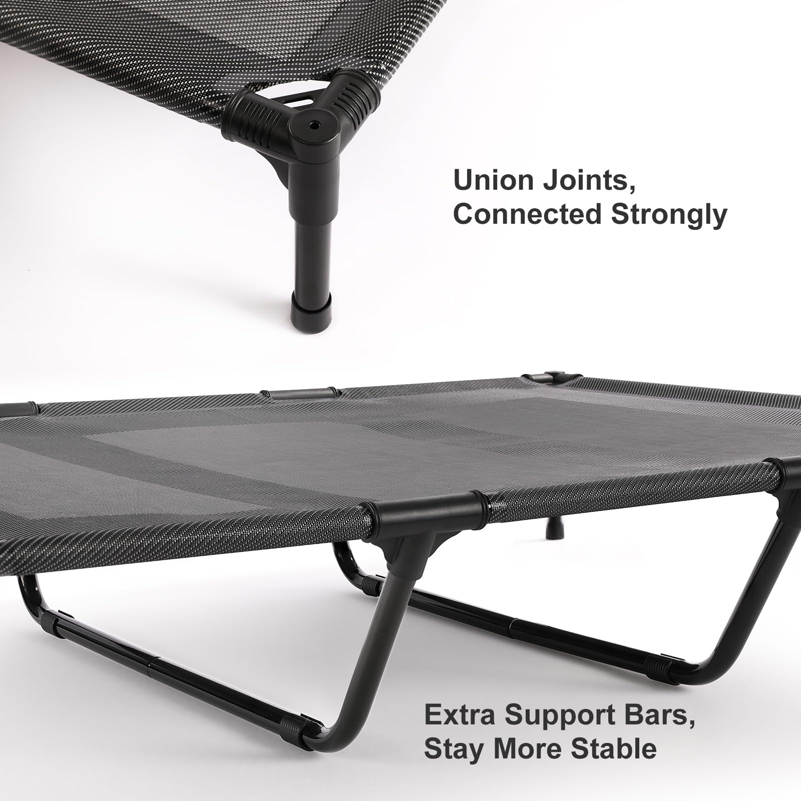 Petizer 48' Elevated Dog Bed For Extra Large Dogs, Outdoor Dog Cot Waterproof, Xxl Dog Bed With Supporting Bars - Up To 200 Lbs