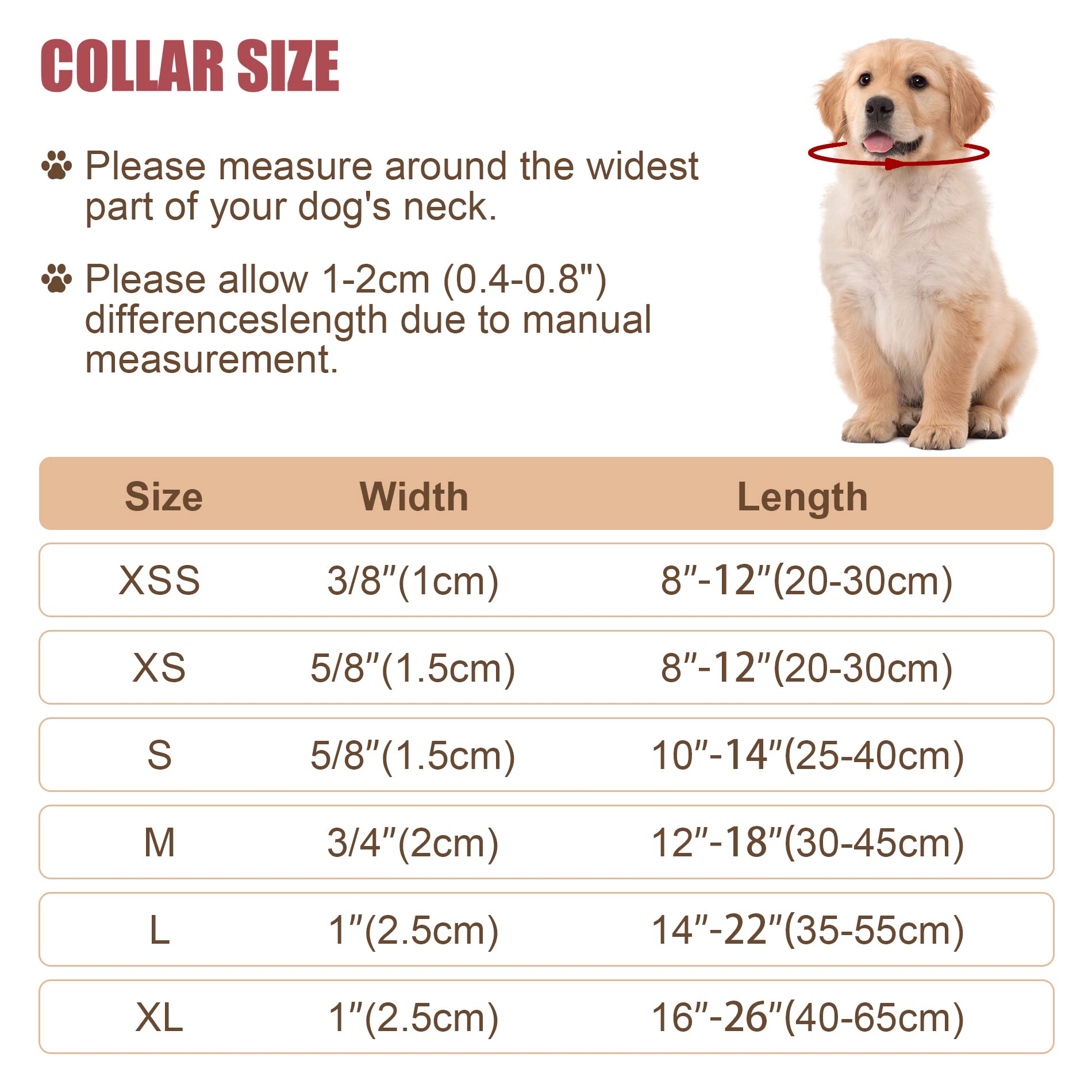 Reflective Dog Collar With Buckle Adjustable Safety Nylon Collars For Small Medium Large Dogs, Orange M