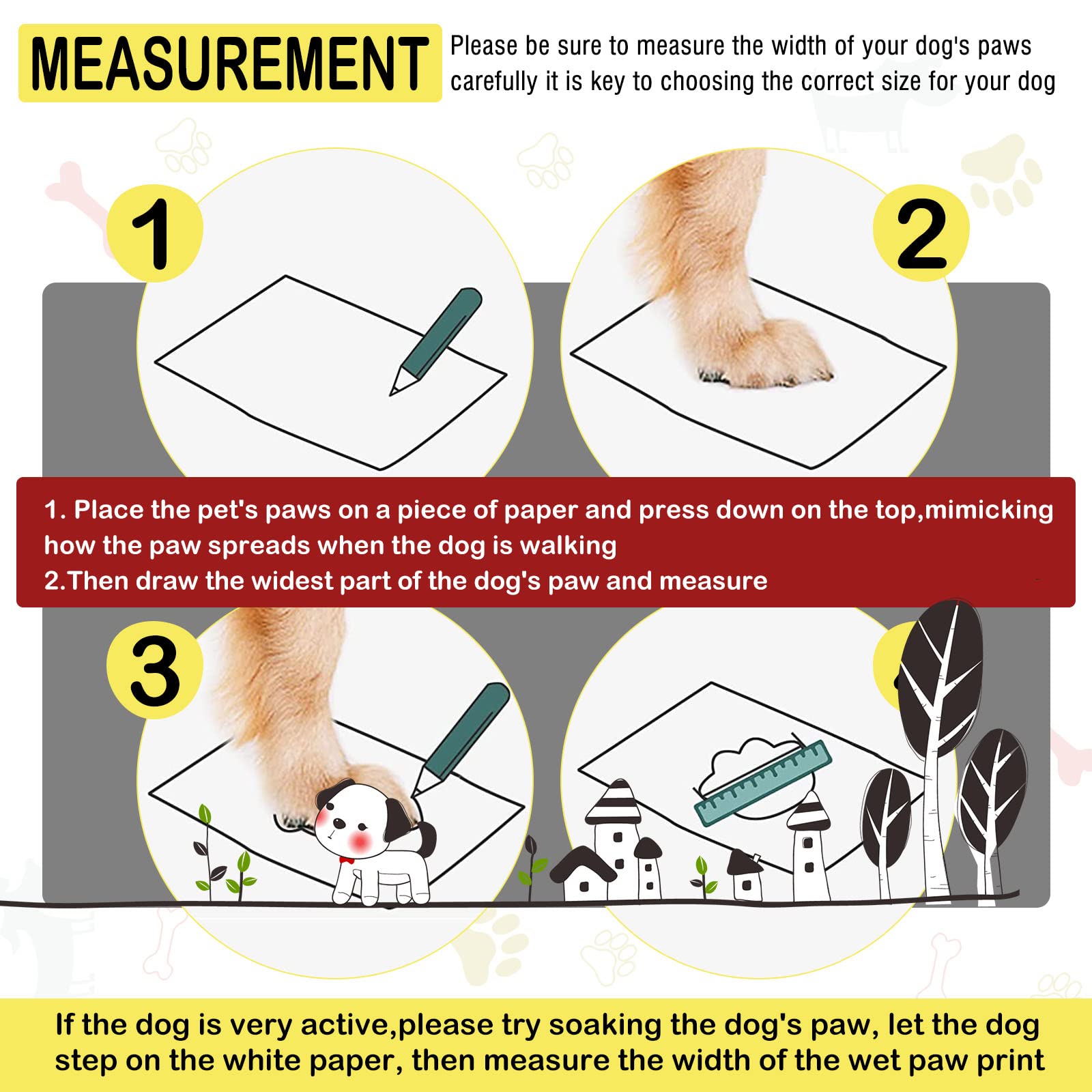Dcoagt Dog Boots Waterproof Dog Shoes For Small Medium Large Puppy With Reflective Straps Anti-Slip Sole,Paw Protector Dog Booti
