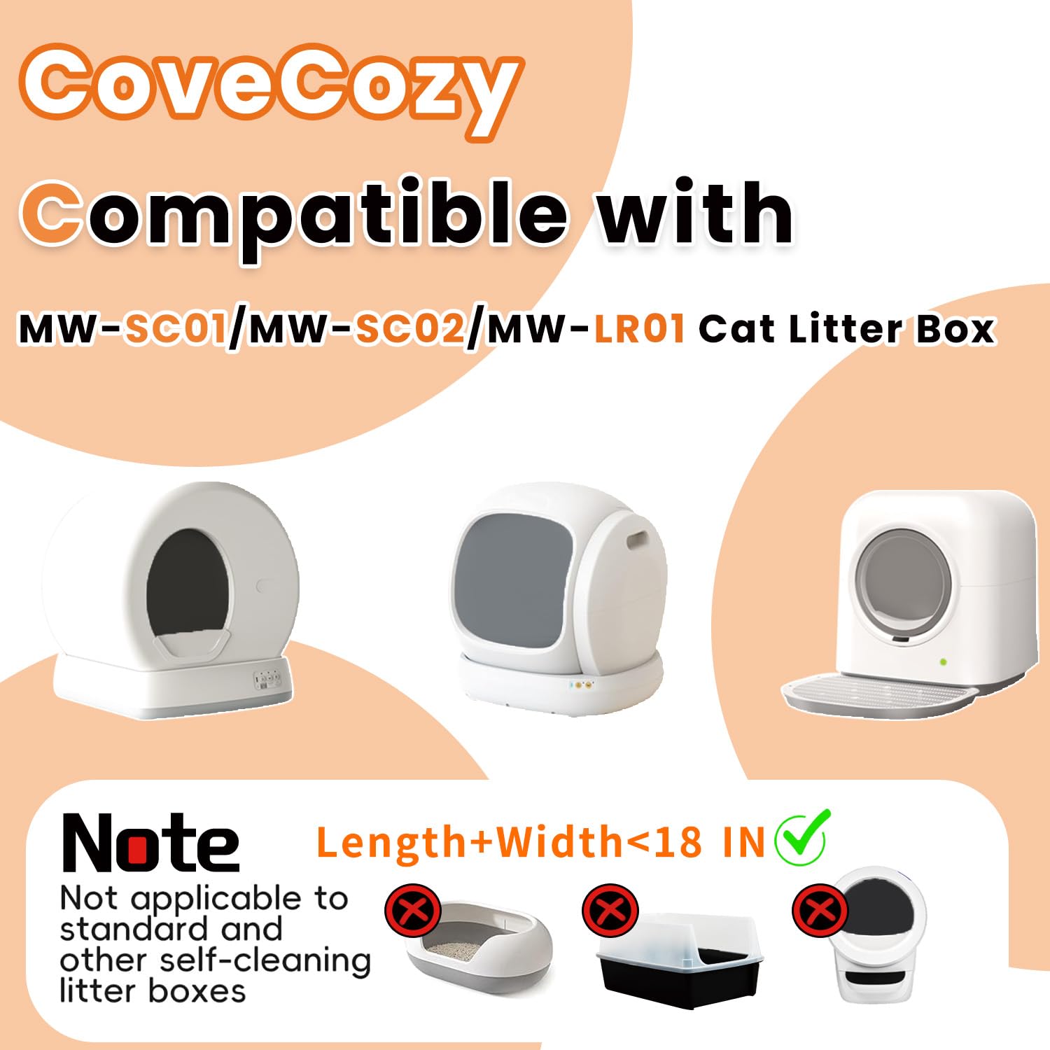 80 Count Litter Box Liners Compatible With Mw-Sc01/Mw-Sc02/Mw-Lr01 Cat Litter Box, Meo Want Litter Bags