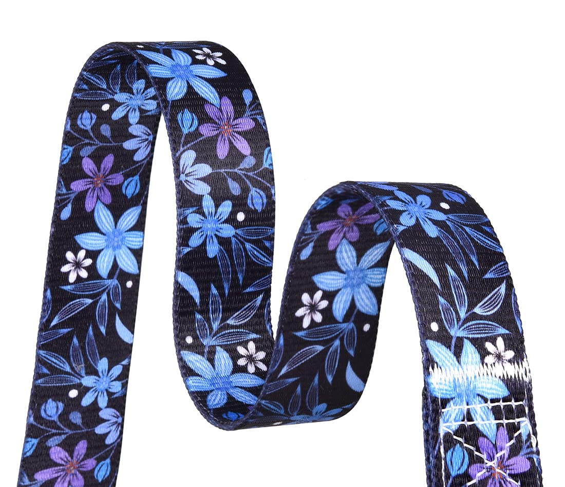 Hqyddmi Dog Collar And Leash Set For Medium Dogs, With Floral Print, Soft Comfortable Adjustable Collar For Small Medium Large D