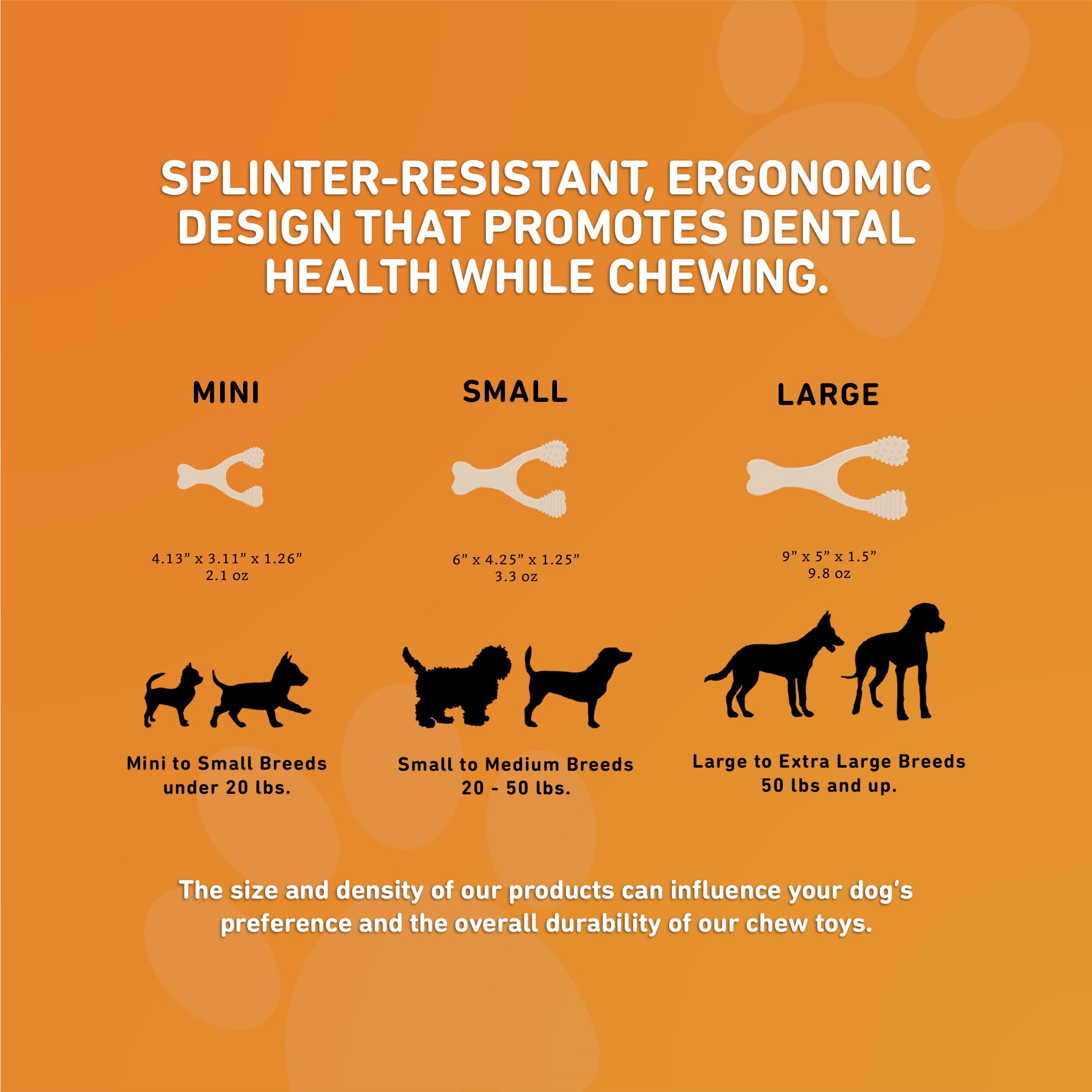 BetterBone - All-Natural, Nylon-Free Dog Chew Toys - Hard Density - Ideal for Strong to Aggressive Chewers - Non-Toxic, Promotes