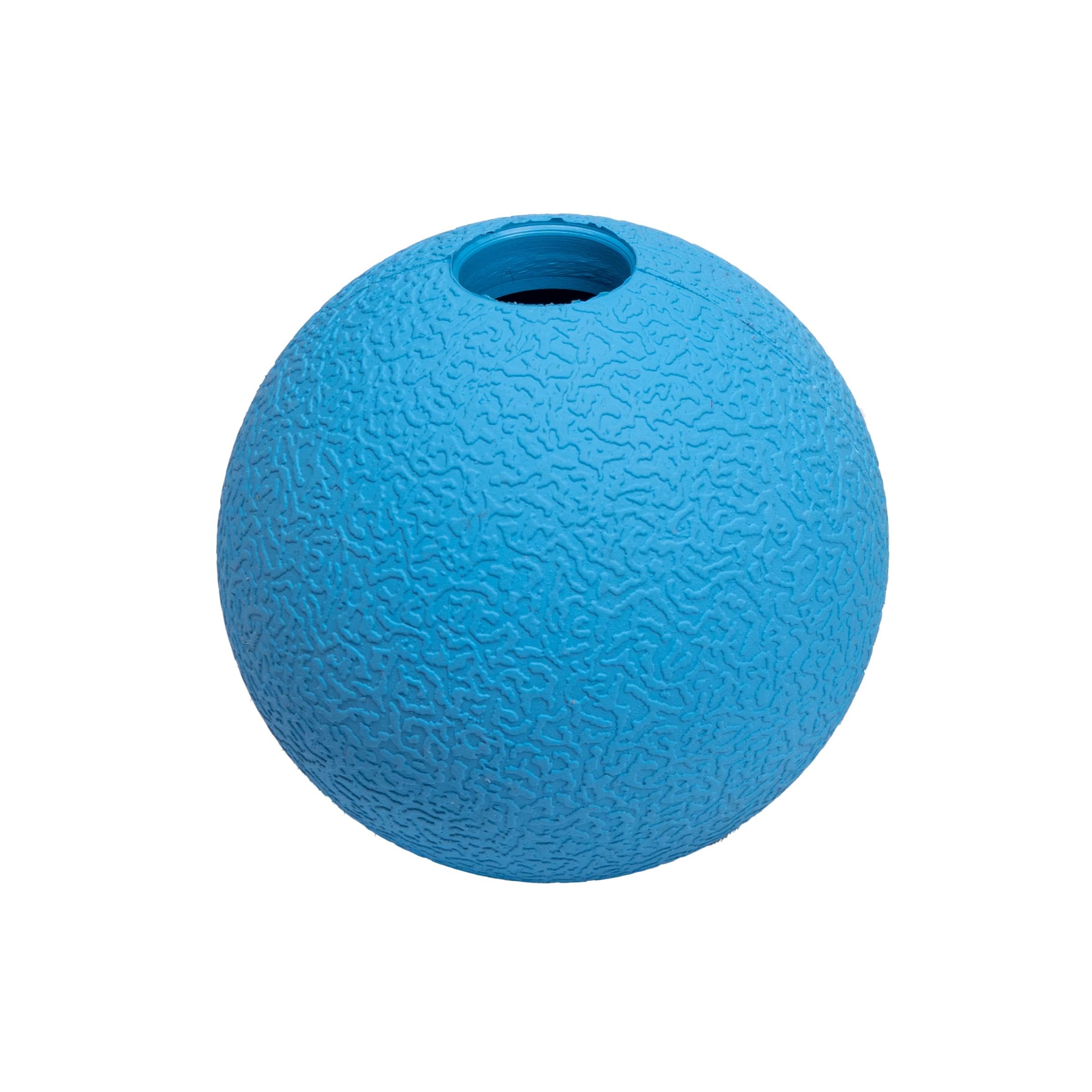 Amazon Basics Dog Toys, Interactive Fetch Rubber Balls, (Pack Of 2), 3 Inch, Blue, Orange