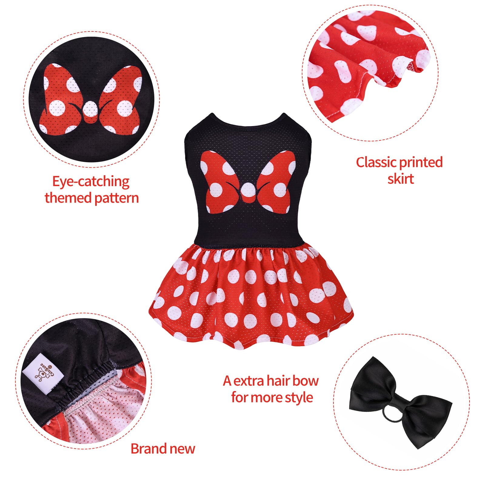 Cutebone Dog Mesh Dress Puppy Sundress Pet Outfit Summer Fashion For Small Dogs Girl Cat Clothes Bf33L-D