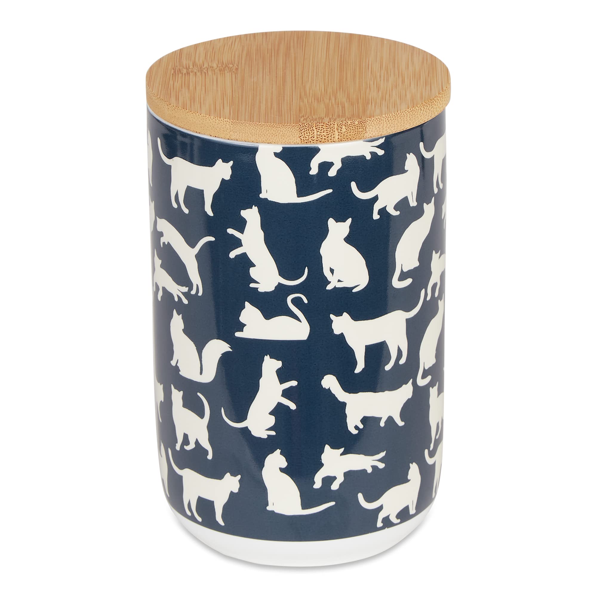 DII Cats Meow Navy  Ceramic Treat Canister