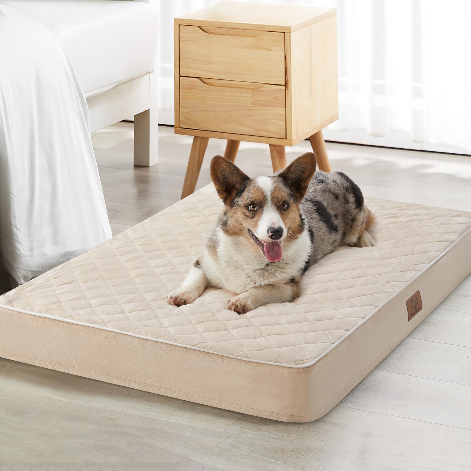 WNPETHOME Orthopedic Giant Dog Beds Large Sized Dog, Waterproof Extra Large Dogs Bed with Removable Washable Cover, Multi-Needle