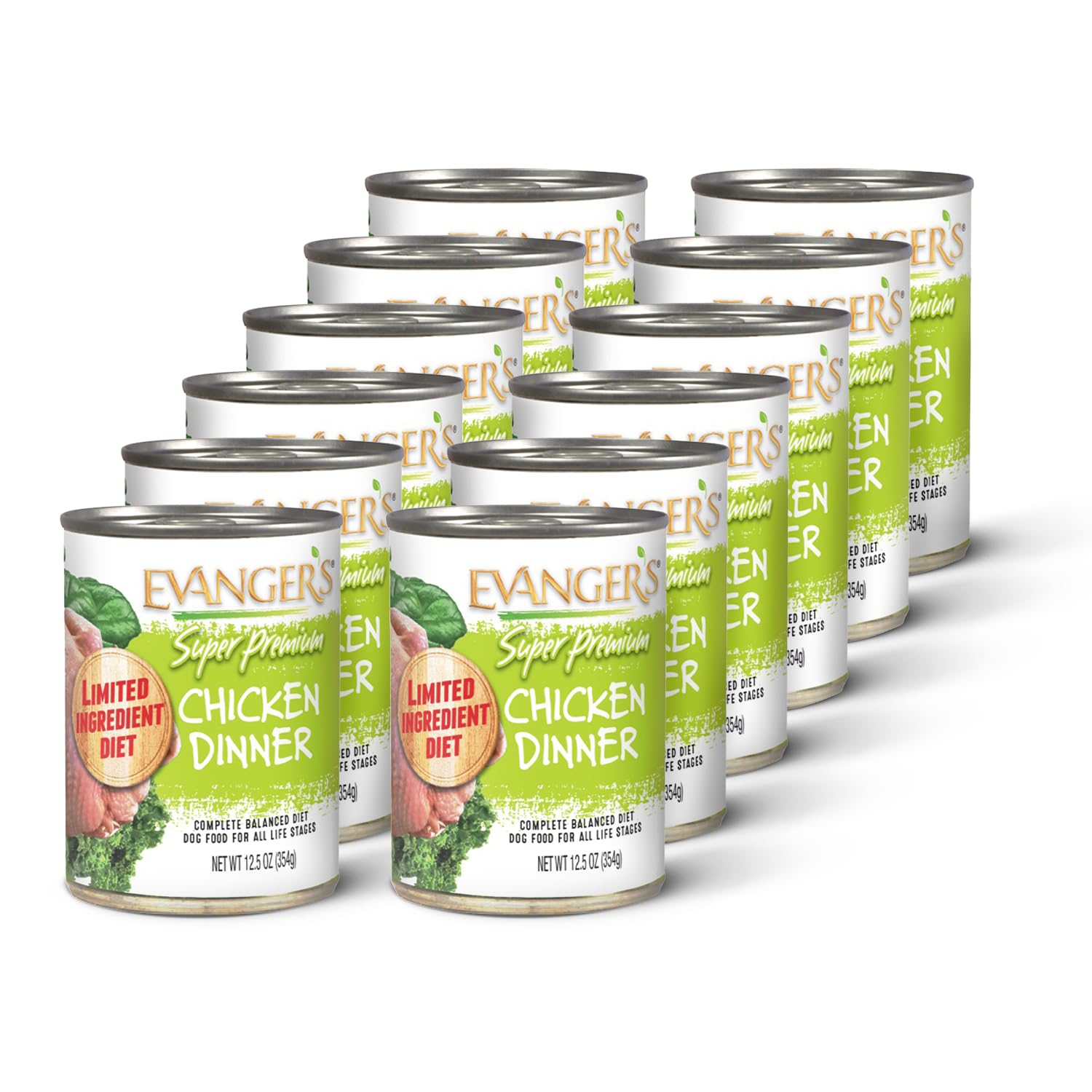 Evangers Super Premium for Dogs Cooked Chicken Dinner with Chunks, 12-Pack