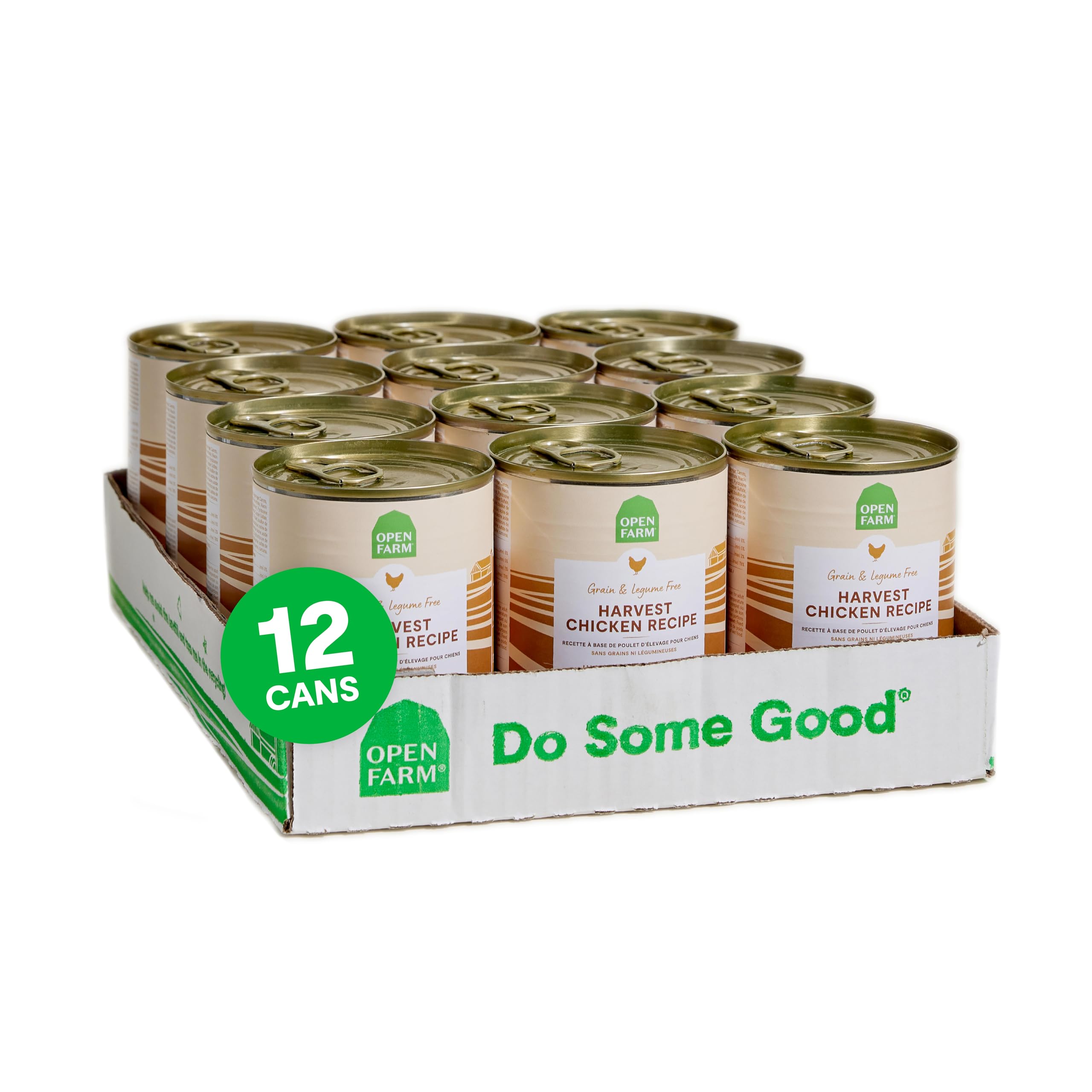 Open Farm Canned Dog Food, Pate for Complete & Balanced Nutrition, Grain Free and Legume-Free, Harvest Chicken Recipe, 12.5oz Ca