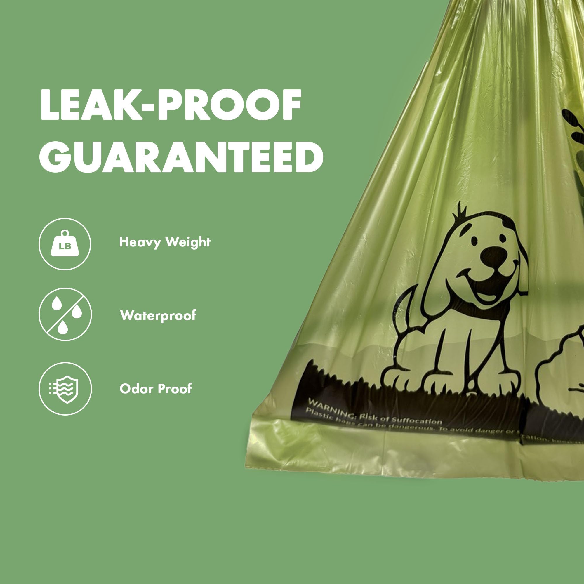 GORILLA SUPPLY 1000 Count Multicolor Poop Bags with Dispenser & Leash Tie, 9" x 13", Durable Plastic