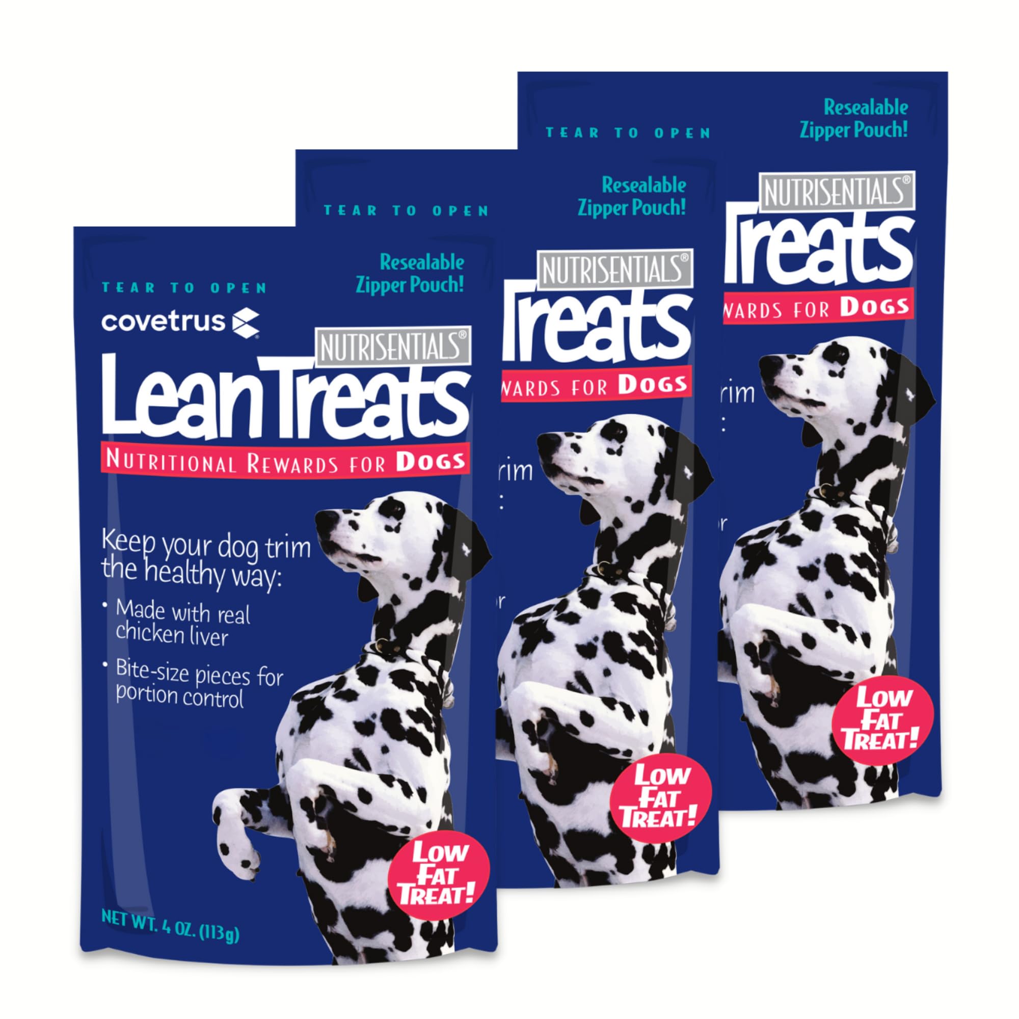 Covetrus Nutrisential Lean Treats for Dogs - Soft Dog Treats for Small, Medium & Large Dogs - Nutritional Low Fat Bite Size K9 T