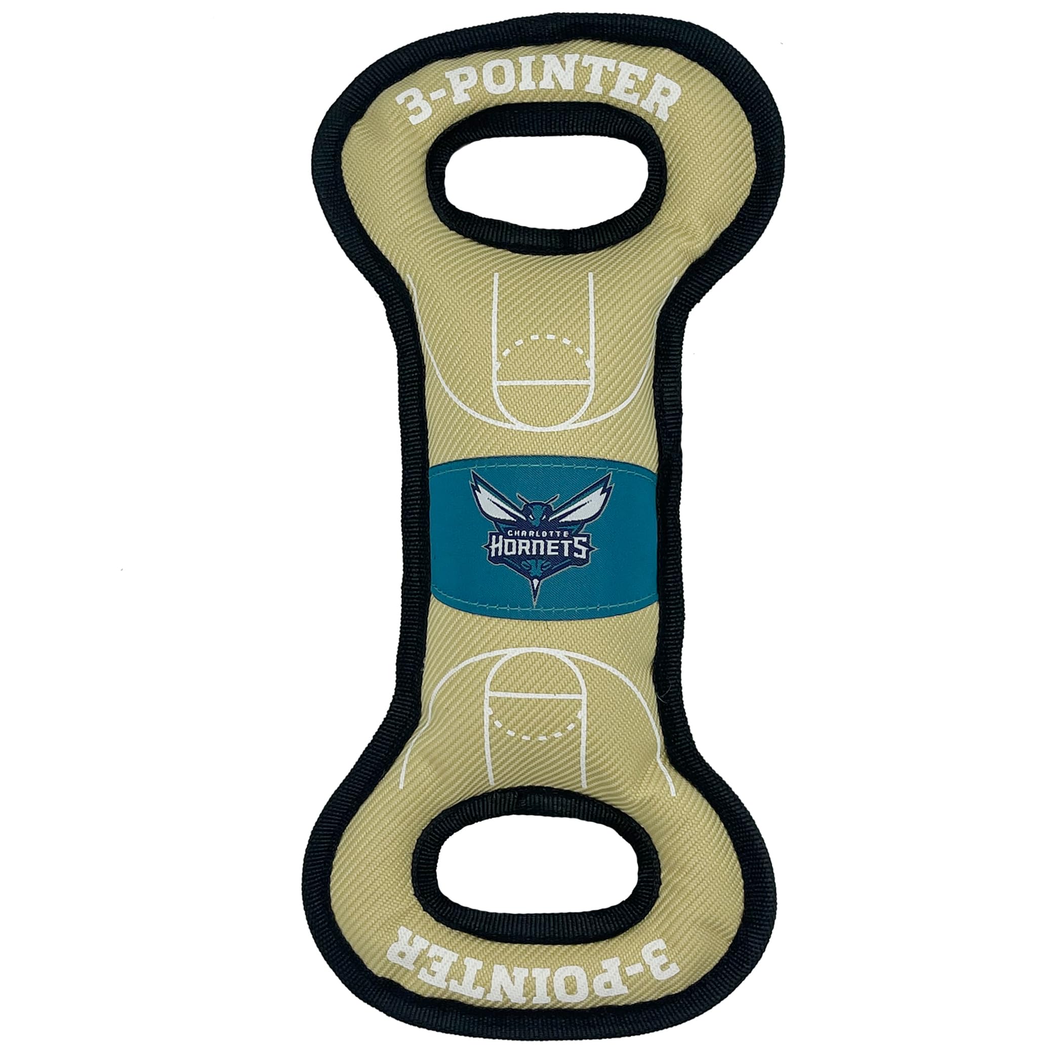 Pets First Nba Charlotte Hornets Field Toy. - Tough Nylon Pet Toy With Double Trim Stitching & Inner Squeaker, One Size