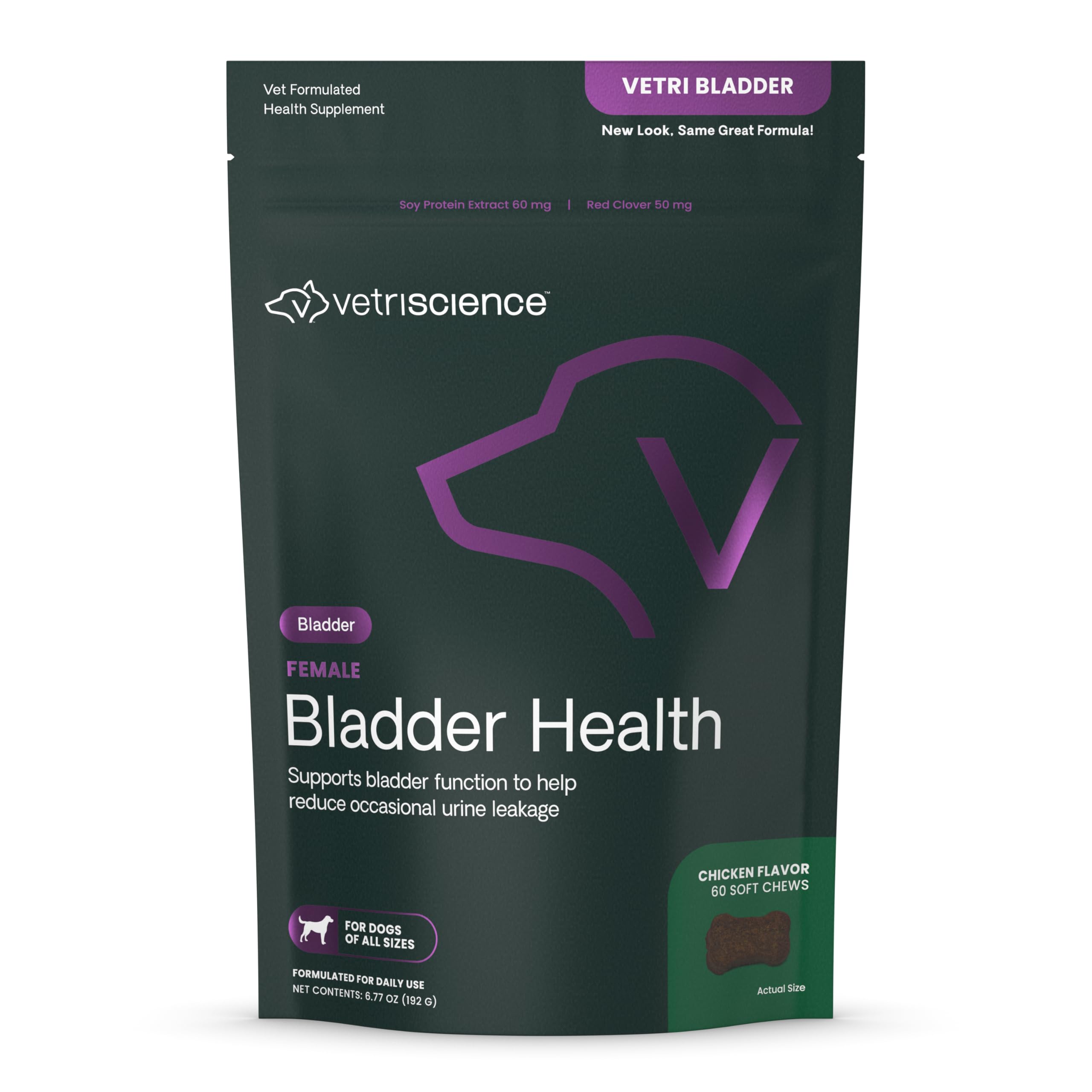 VETRISCIENCE Bladder Health Chews, Vetri Bladder Supplement for Dogs, Incontinence Support, Reduce Urine Leakage and Overactive 