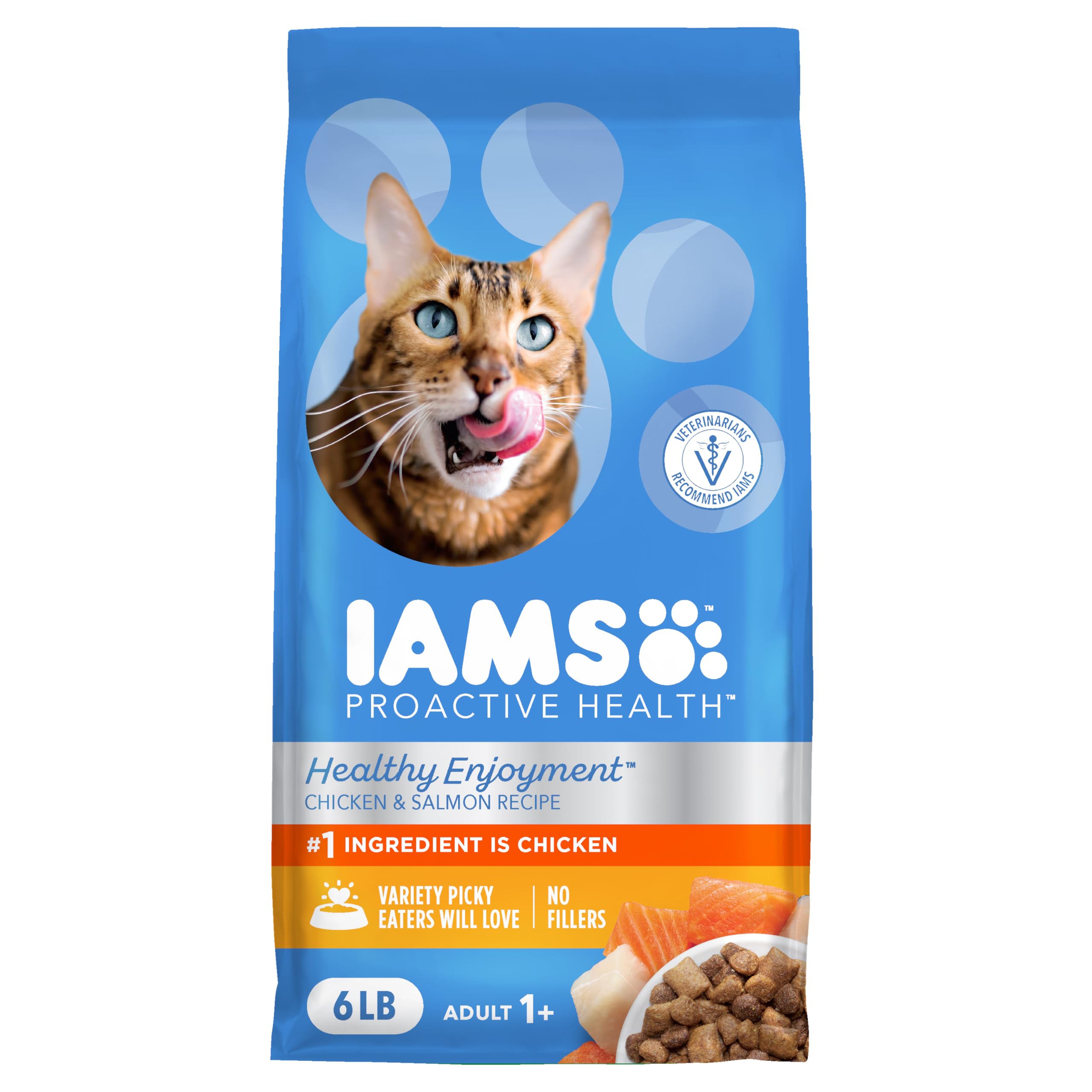 Iams Healthy Enjoyment Dry Cat Food Chicken & Salmon Recipe, 6 lb. Bag