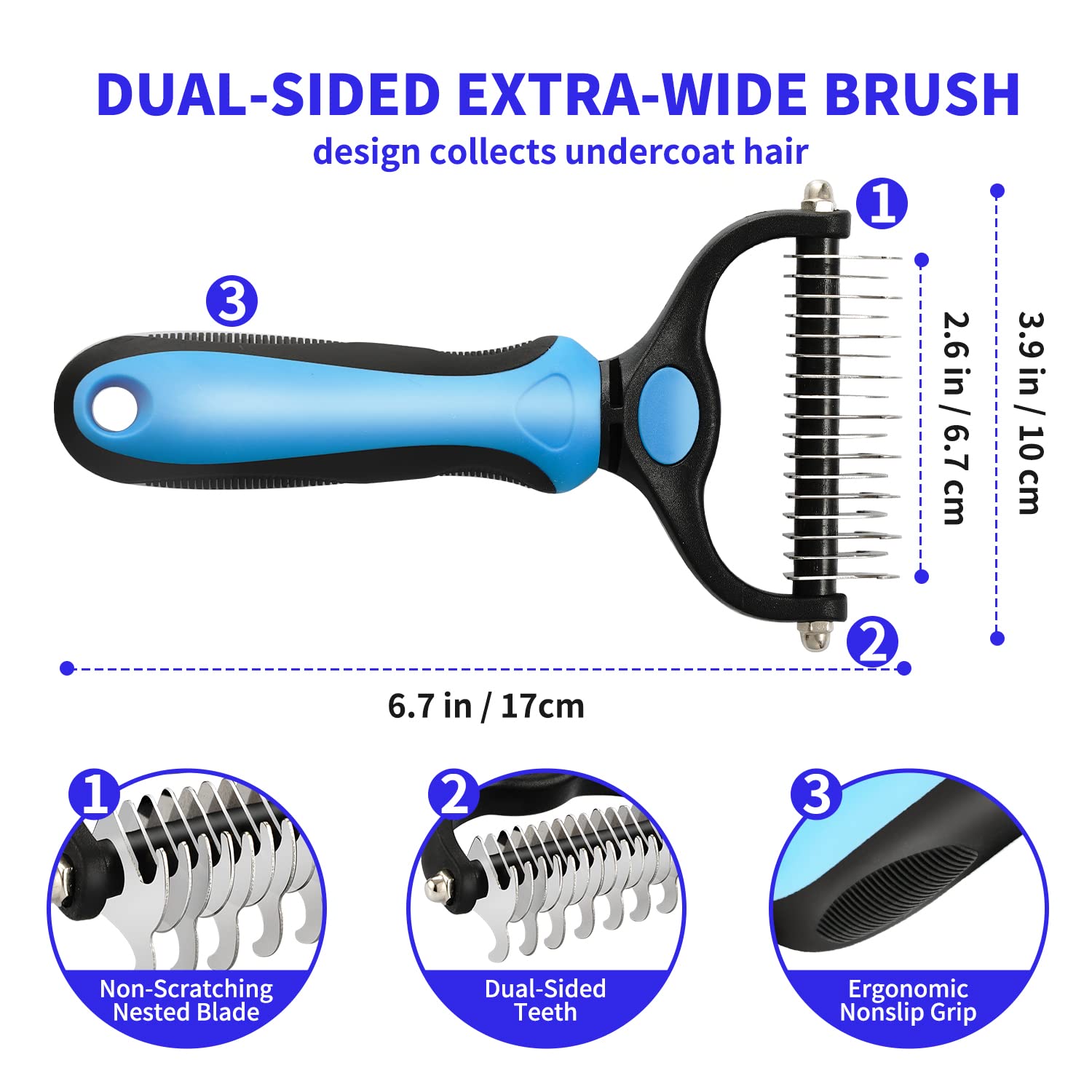 Tan.G Pet Deshedding Brush
