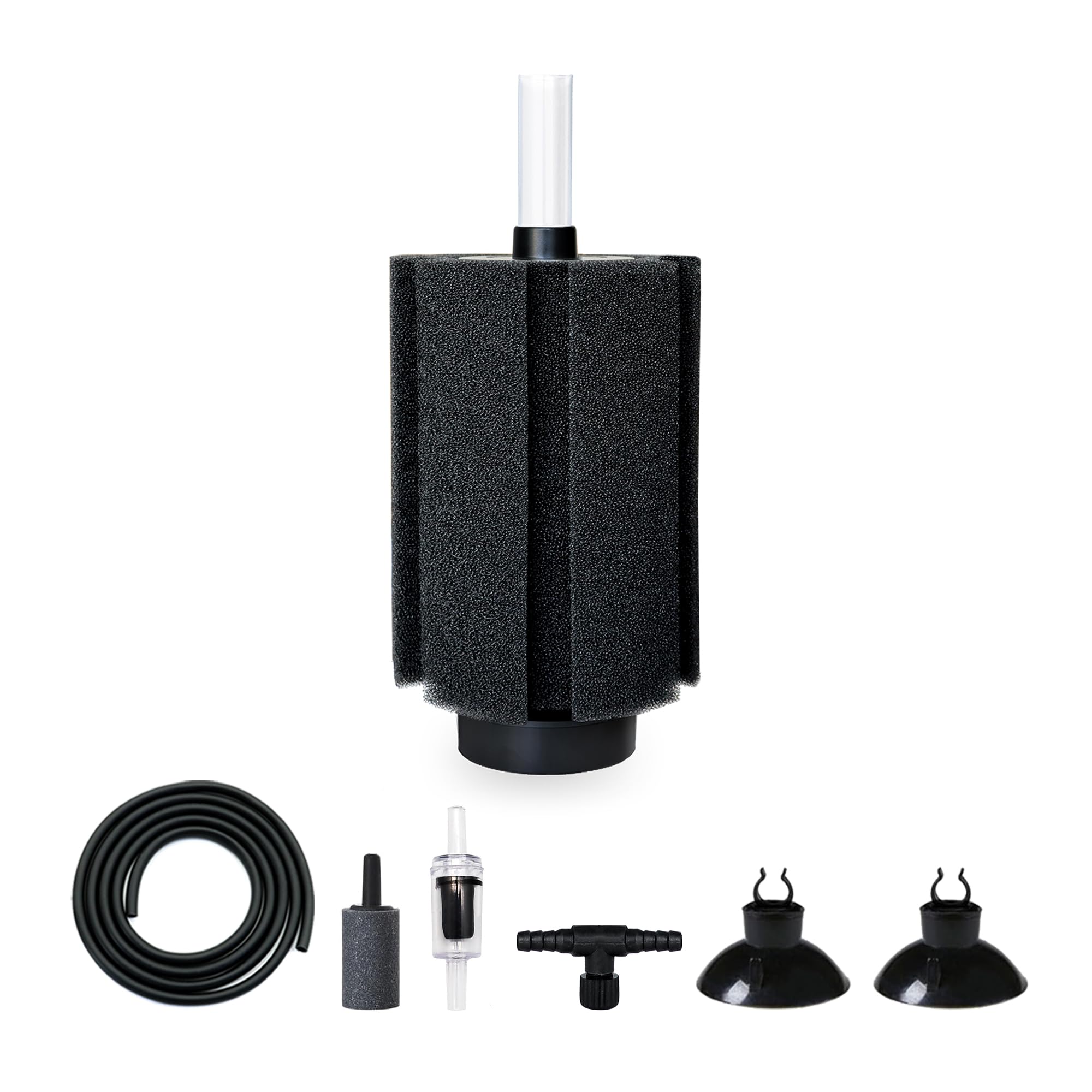 Dvhey Aquarium Large Sponge Filter 80-90 Gal With Air Stone And Bio Ceramic Media, Quiet Sponge Filter For Fry, Betta, Shrimp Aq