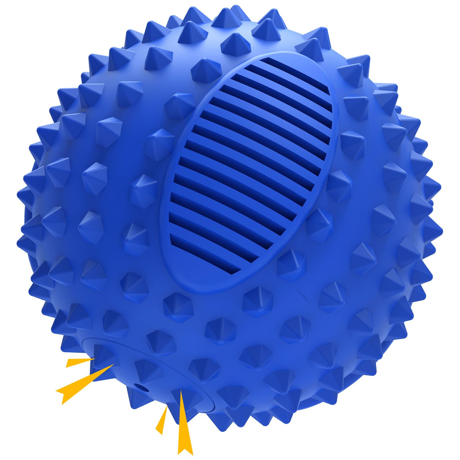 Petizer 4'' Squeaky Dog Balls For Aggressive Chewers, Durable Interactive Spiky Ball For Teething, Indestructible Rubber Dog Che