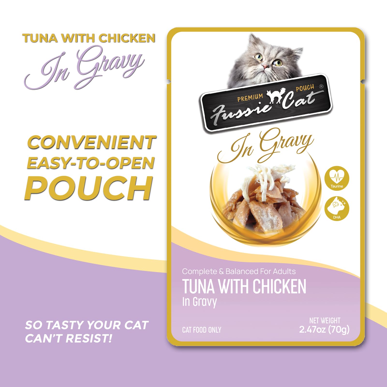Fussie Cat Premium Tuna w/Chicken in Gravy
