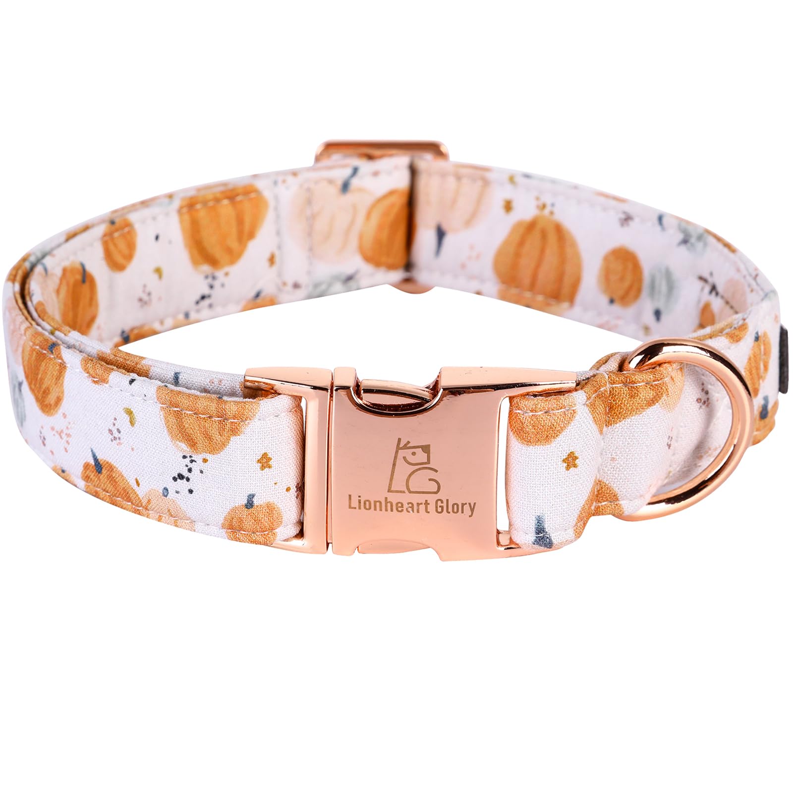 Lionheart Glory Dog Collar Halloween Collar Dog Fall Dog Collars, Adjustable Heavy Duty Dog Collar For Large Dogs Pumpkin Collar Dog