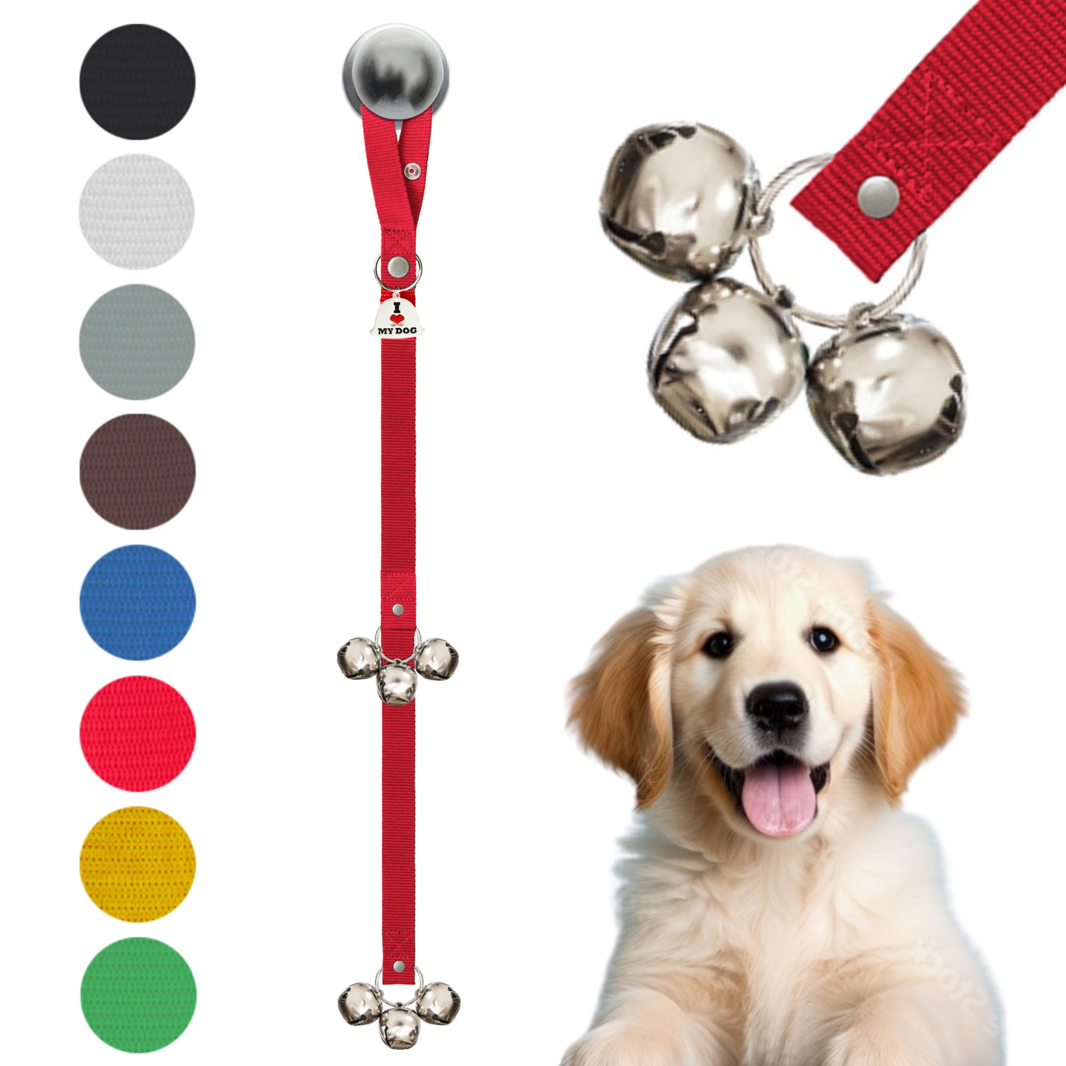 Caldwell'S Pet Supply Co. Dog Potty Bells, Dog Bells To Go Outside, Hanging Dog Door Bell For Potty Training, Quality Bell For Dogs To Ring To Go Potty, Potty Bells For Dogs, New Puppy Training Tool