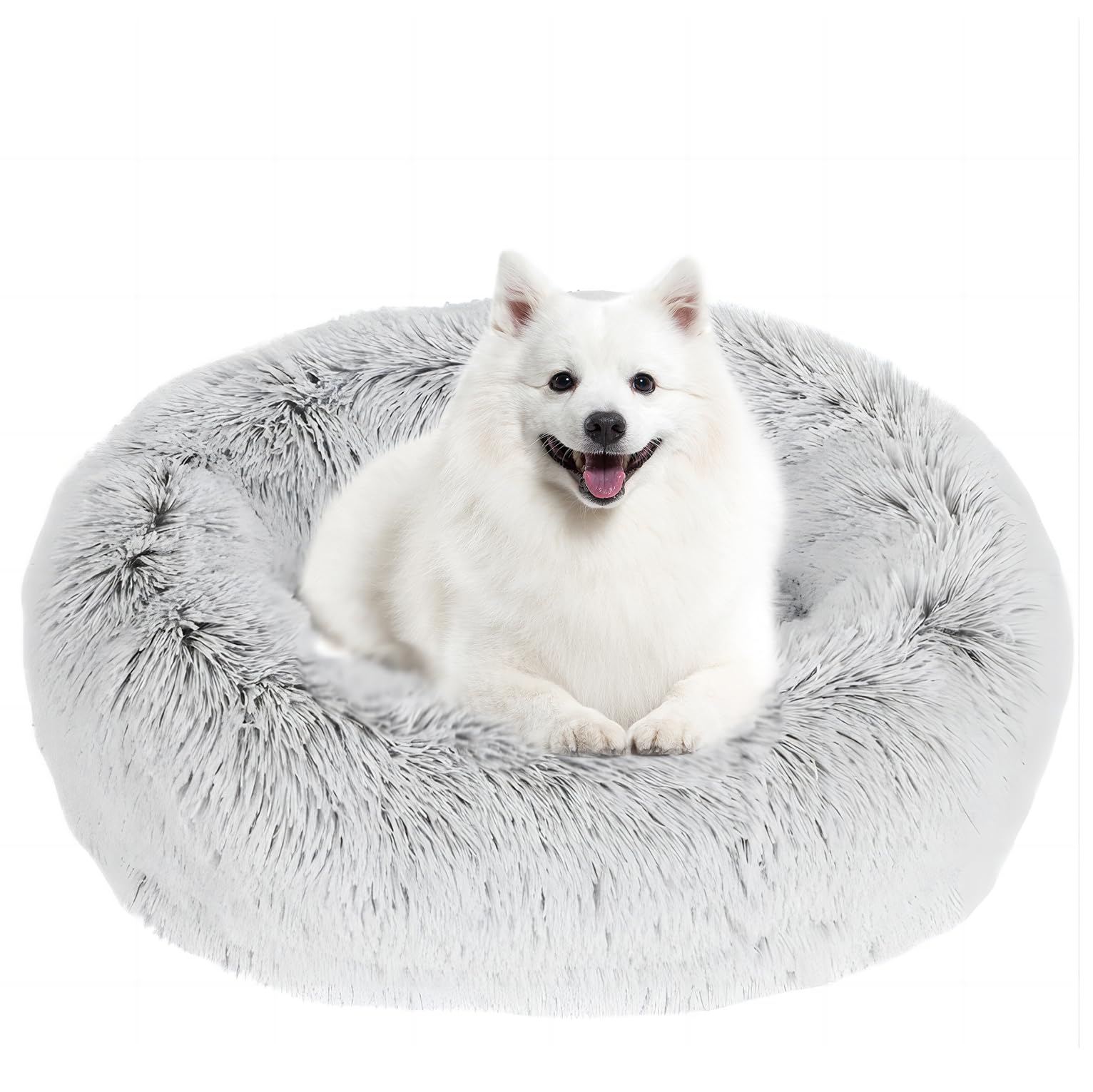 Jollyvogue Dog Bed, Calming Anti-Anxiety Large Dog Bed, Fluffy Donut Cushion For Medium And Large Pets (27'/30'/36')