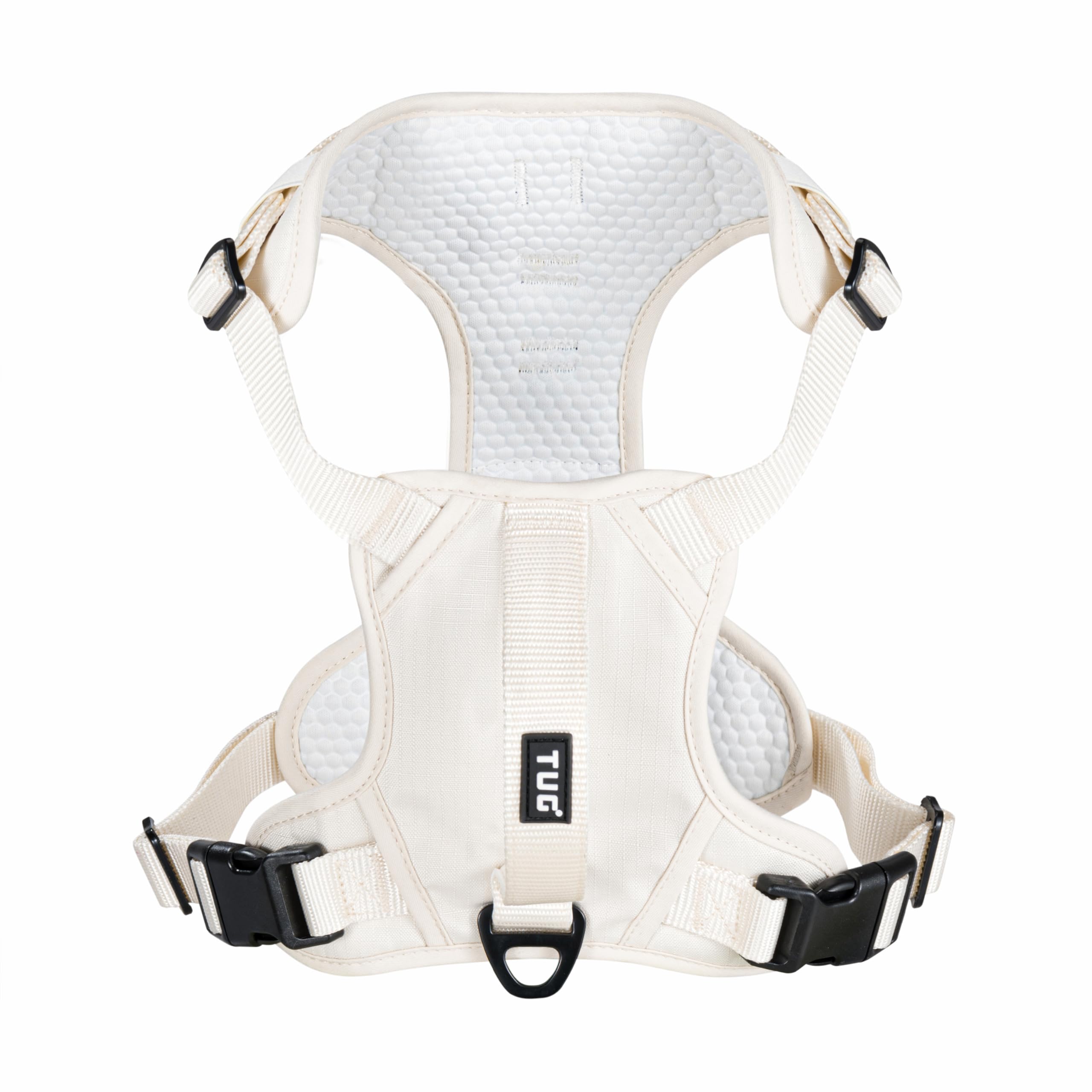 Tug Dog Harness With 2 Leash Connection Points | Adjustable, Padded, Lightweight | Handle On Back | No-Pull Front Clip (Small, C
