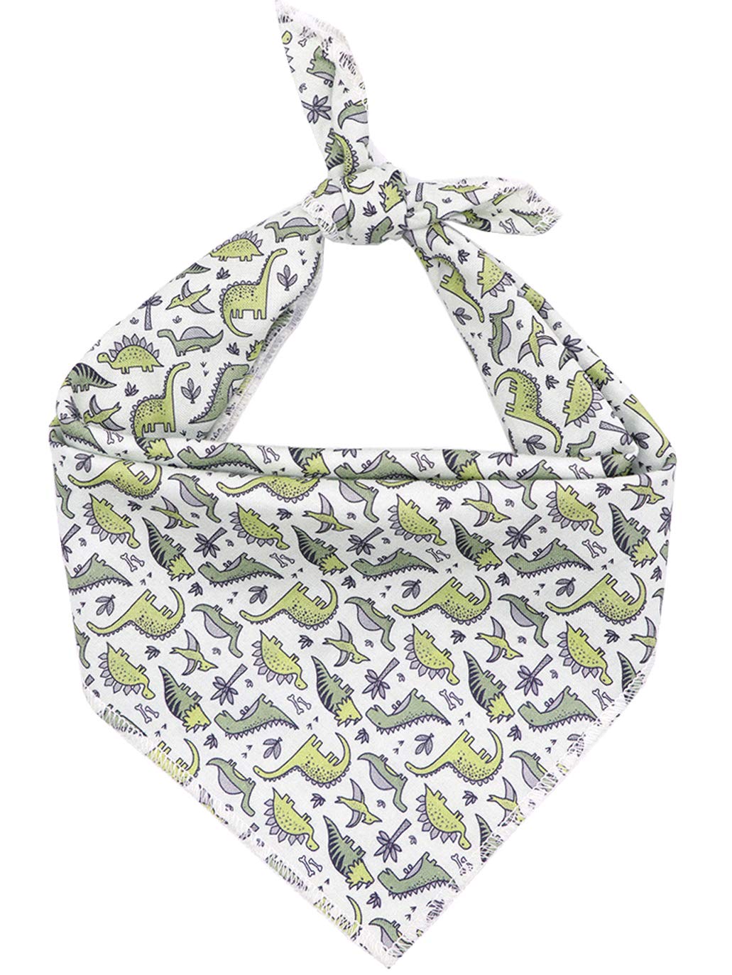 ARING PET Dinosaur Dog Bandanas, Summer Kerchief Triangle Bibs Scarf for Puppy Small Medium Large Boy Girl Dogs Cats-L