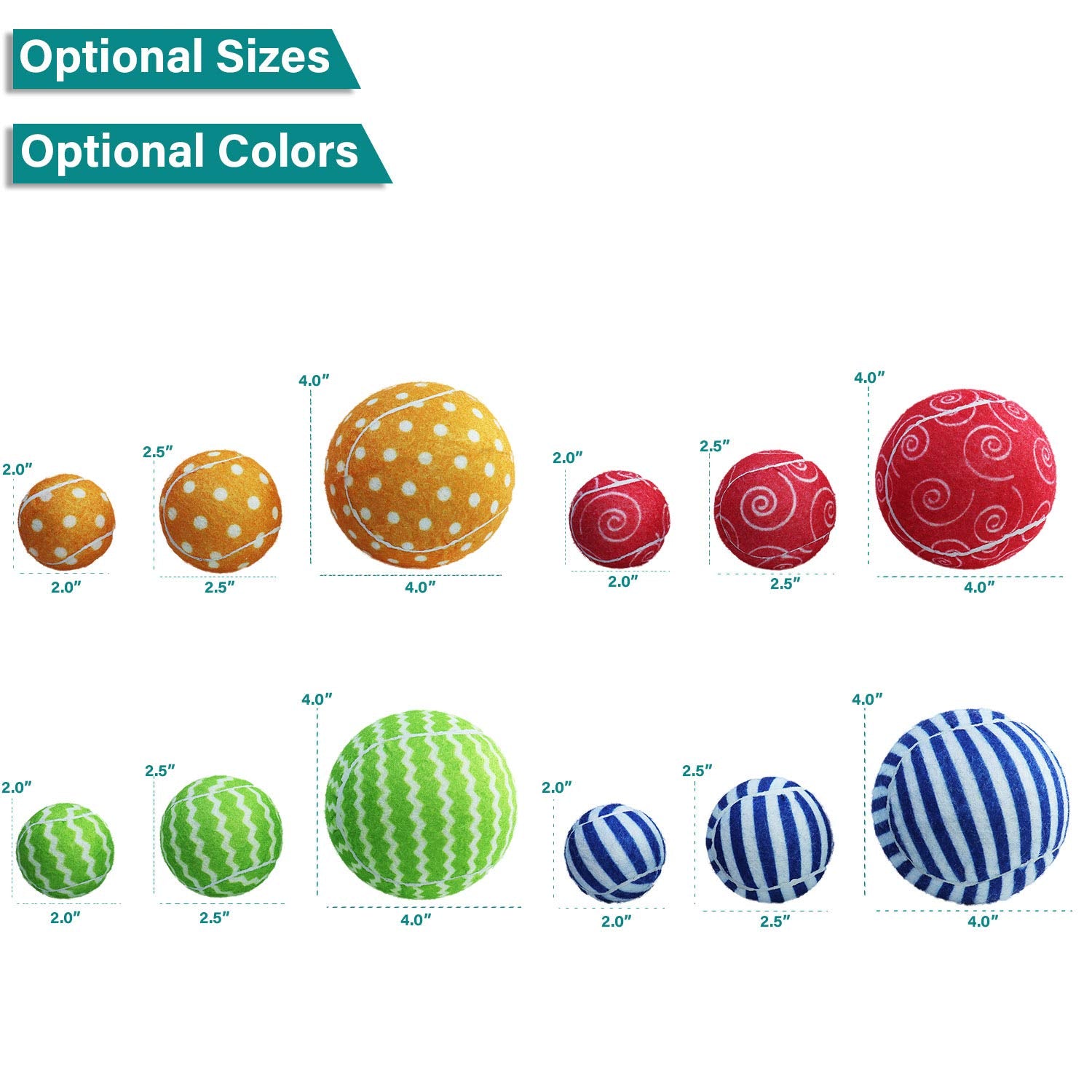 Ama Sport Squeaky Tennis Balls For Dogs 12 Pack 2.5'' Squeaky Tennis Balls For New Puppy Small Medium Dog Toys For Fetch, Exerci