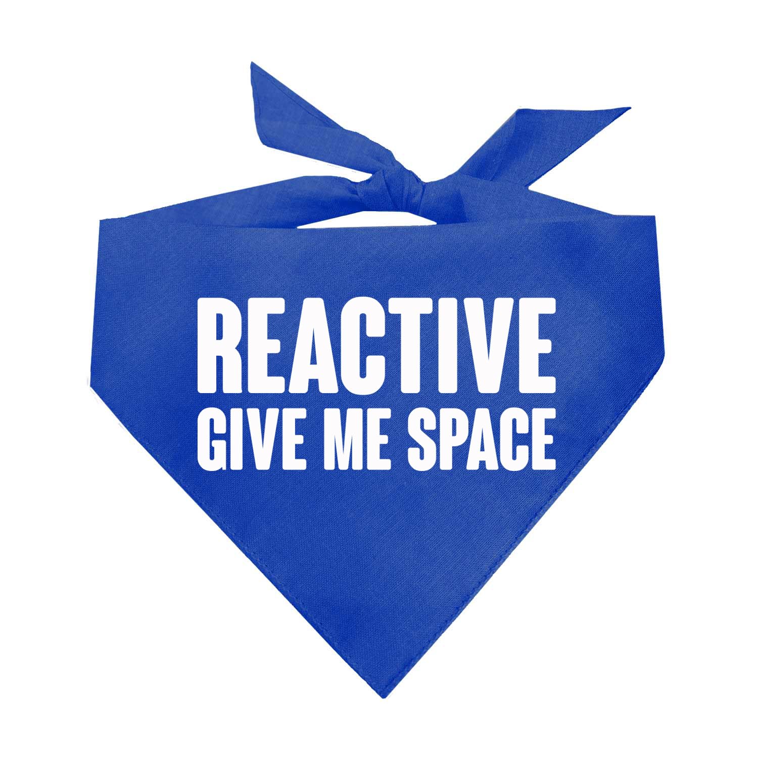 Reactive Give Me Space Dog Bandana (Royal, Os 272)