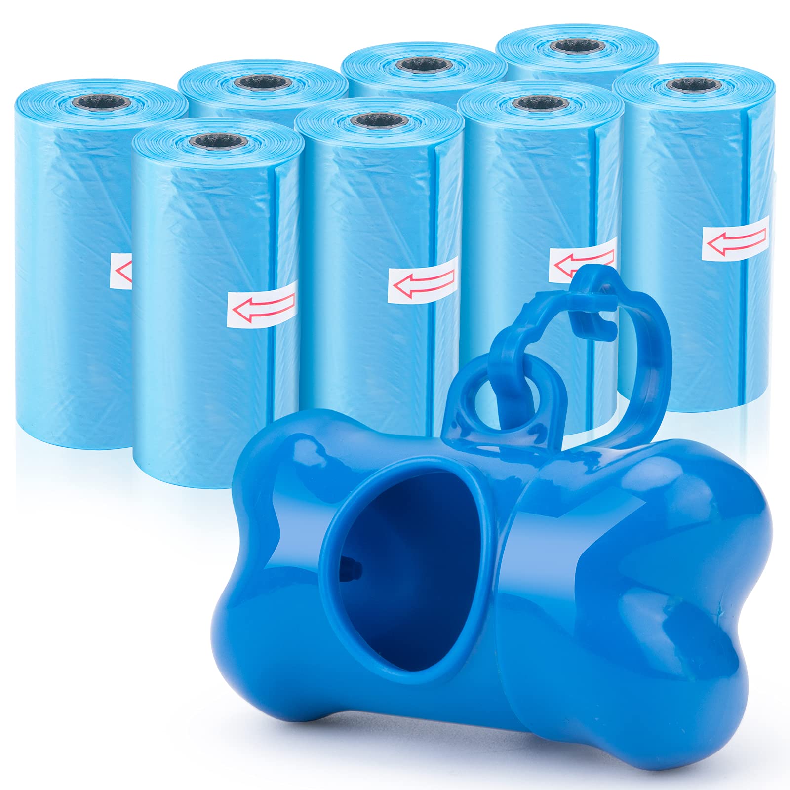 Depets Dog Poop Bag, Extra Thick Doggie Poop Bags With Dispenser And Leash Clip, Leak-Proof Dog Waste Bags, 11.8 × 8.7 In Poop Bags For Dogs Cats, Blue, 160 Count