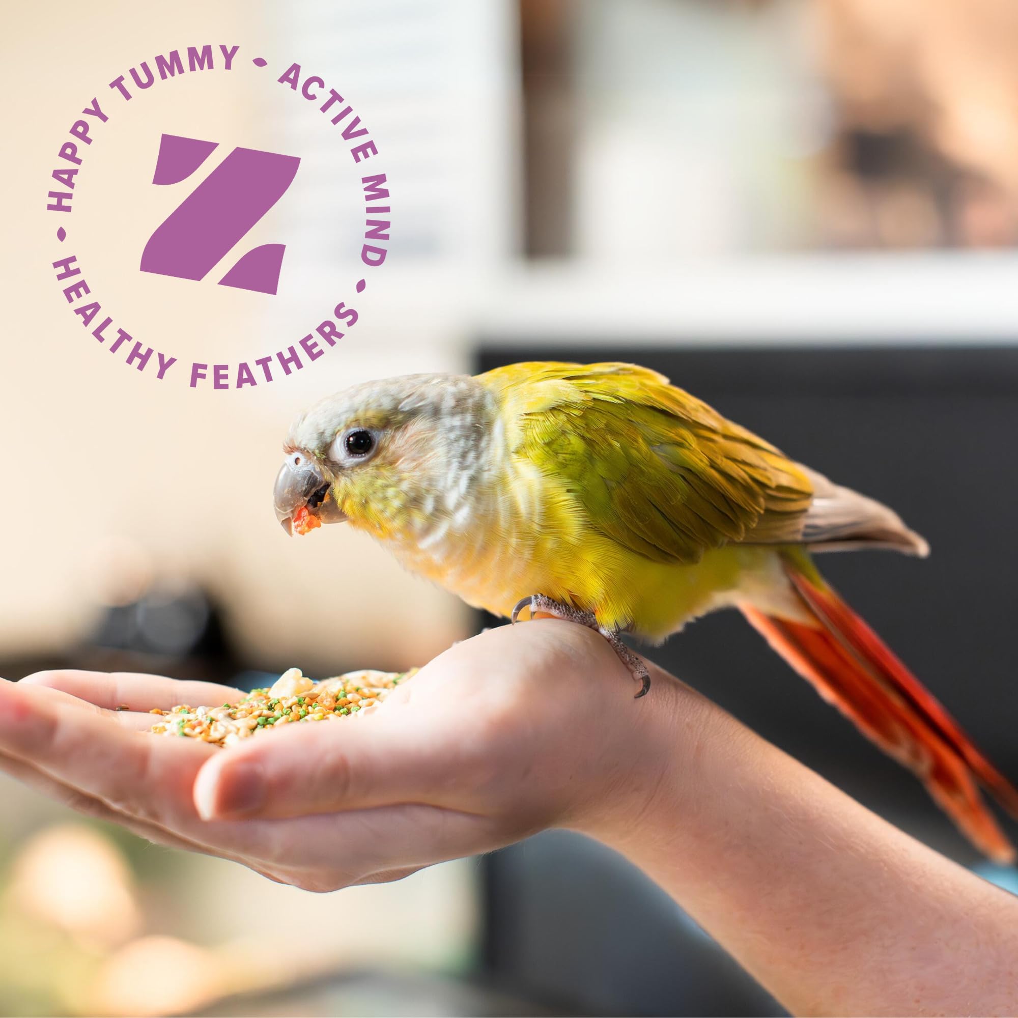 ZuPreem Smart Selects Daily Bird Food for Cockatiel, Lovebird, Quaker, Small Conure, Lorikeet, Bird Pellets and Seed Blend, Core