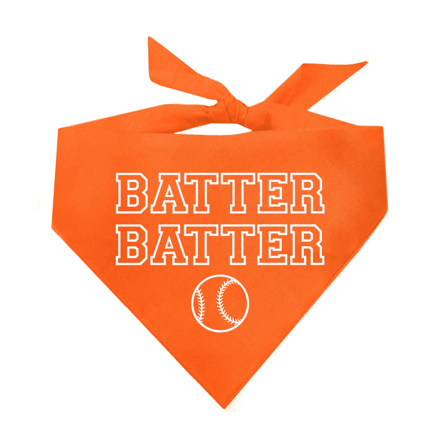 Batter Batter Baseball Dog Bandana (1050 Orange, One Size)