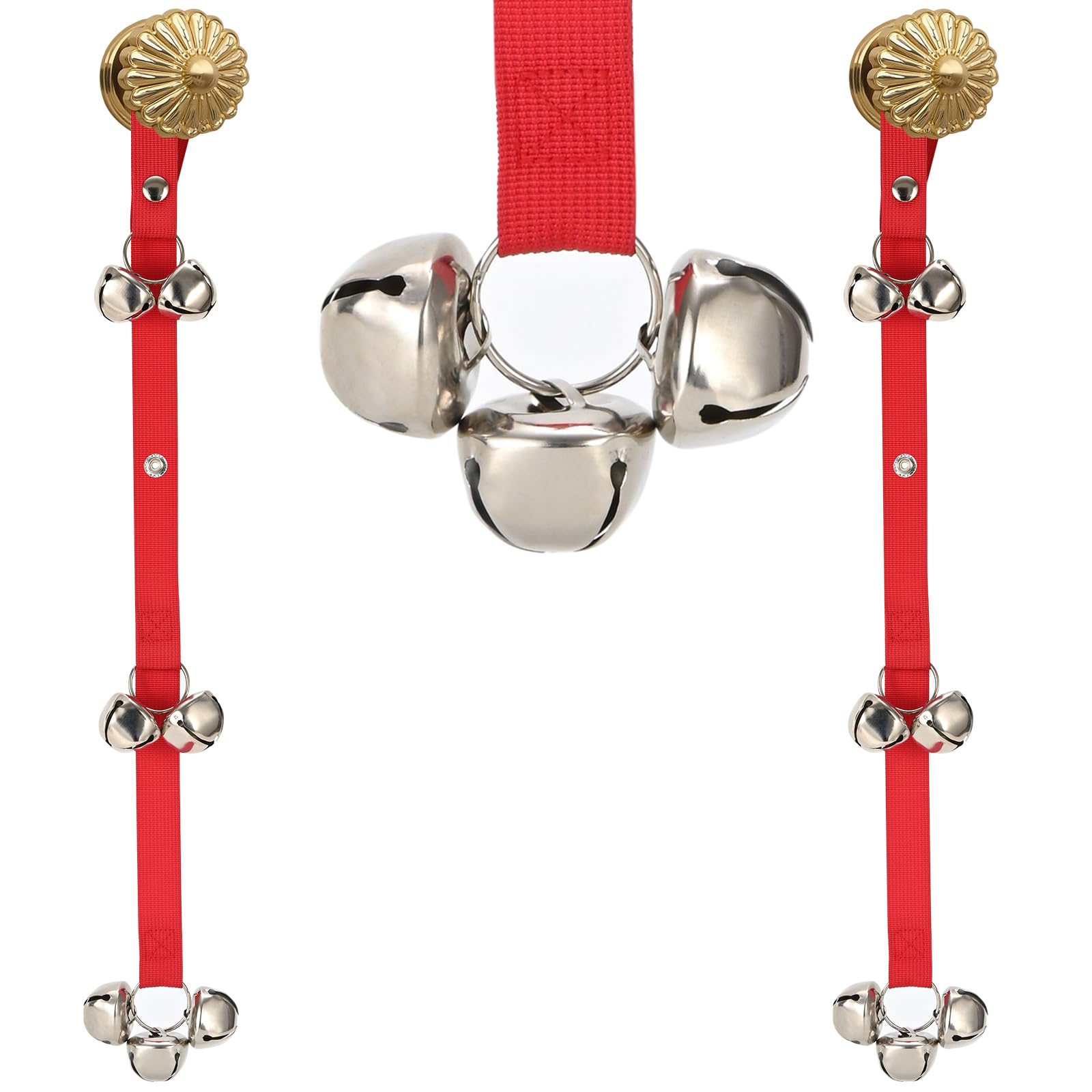 [Upgraded] Puppy Bells Dog Doorbells For Door Knob/Potty Training/Go Outside-Dog Bells For Puppies Dogs Doggy Doggie Pooch Pup Pet Hound Mutt Cat For Dog Lovers + Dog Training Clicker With Wrist Strap