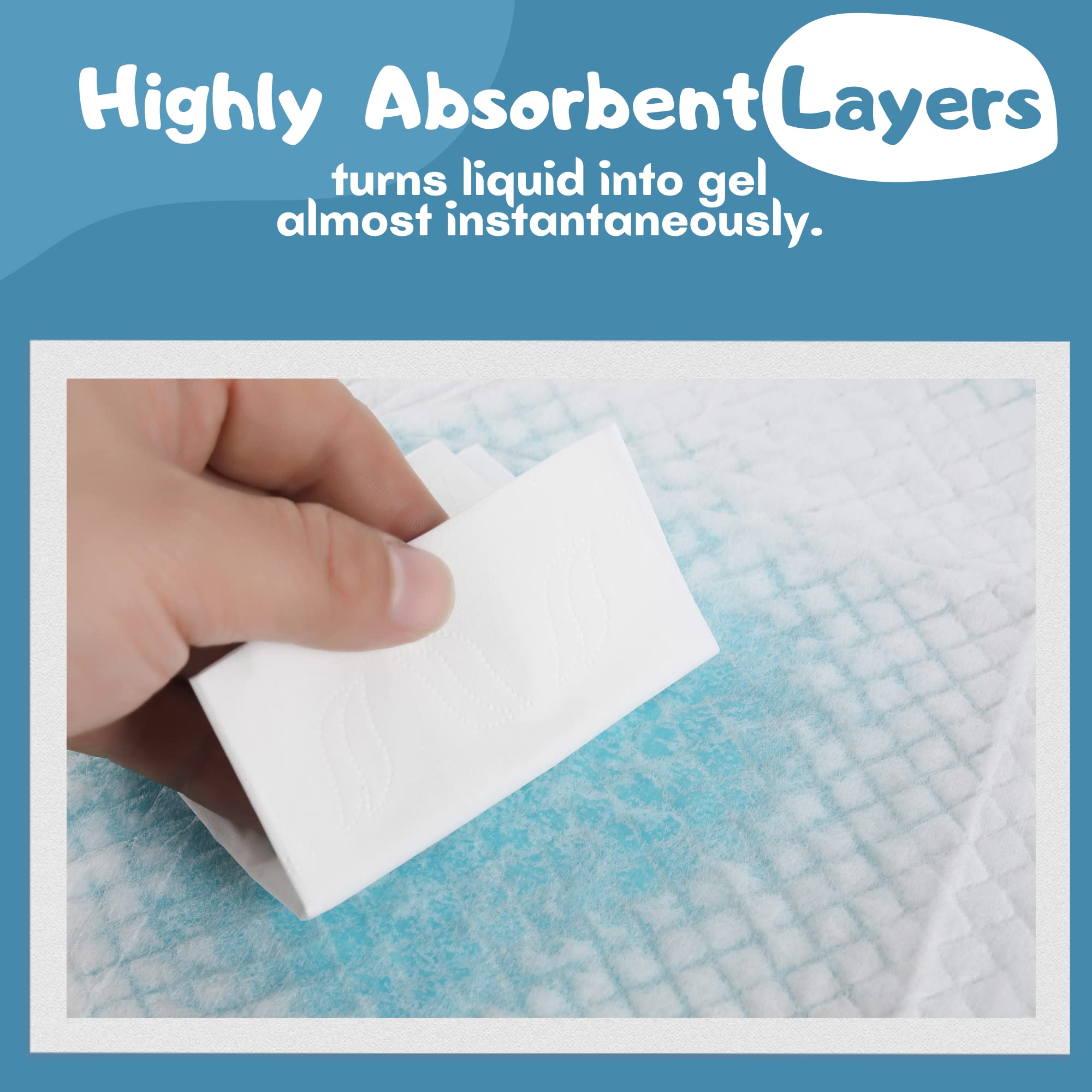 CALPALMY (50-Pack) Pet Training Pee Pads Extra Large 24''x36'', Ultra Absorbent Pee Pads for Dog and Puppy, Leak-Proof Moisture