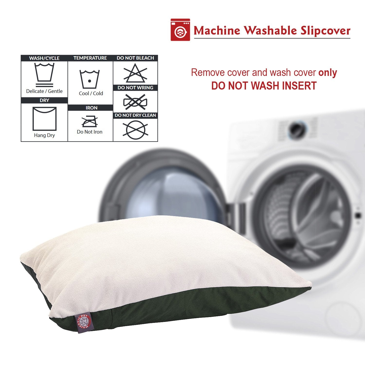 Majestic Pet Rectangle Medium Dog Bed Washable - Removable Slipcover Pet Bed - Dog Crate Bed Super Value Pillow Dog Bed - Dog Ke