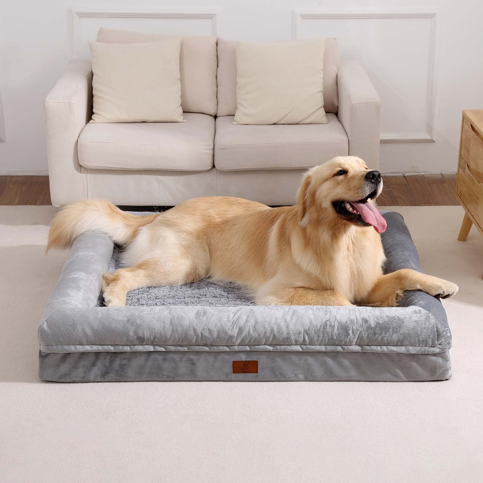 Yiruka Xl Dog Bed, Orthopedic Dog Bed With Egg Crate Foam, Washable Dog Bed With Removable Cover, Extra Large Dog Bed Up To 90Lbs