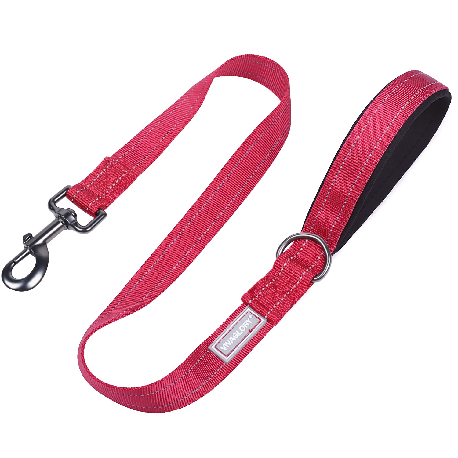 VIVAGLORY Dog Leash with Comfortable Padded Handle, Heavy Duty Reflective for Safety Walking with Medium & Large Dogs